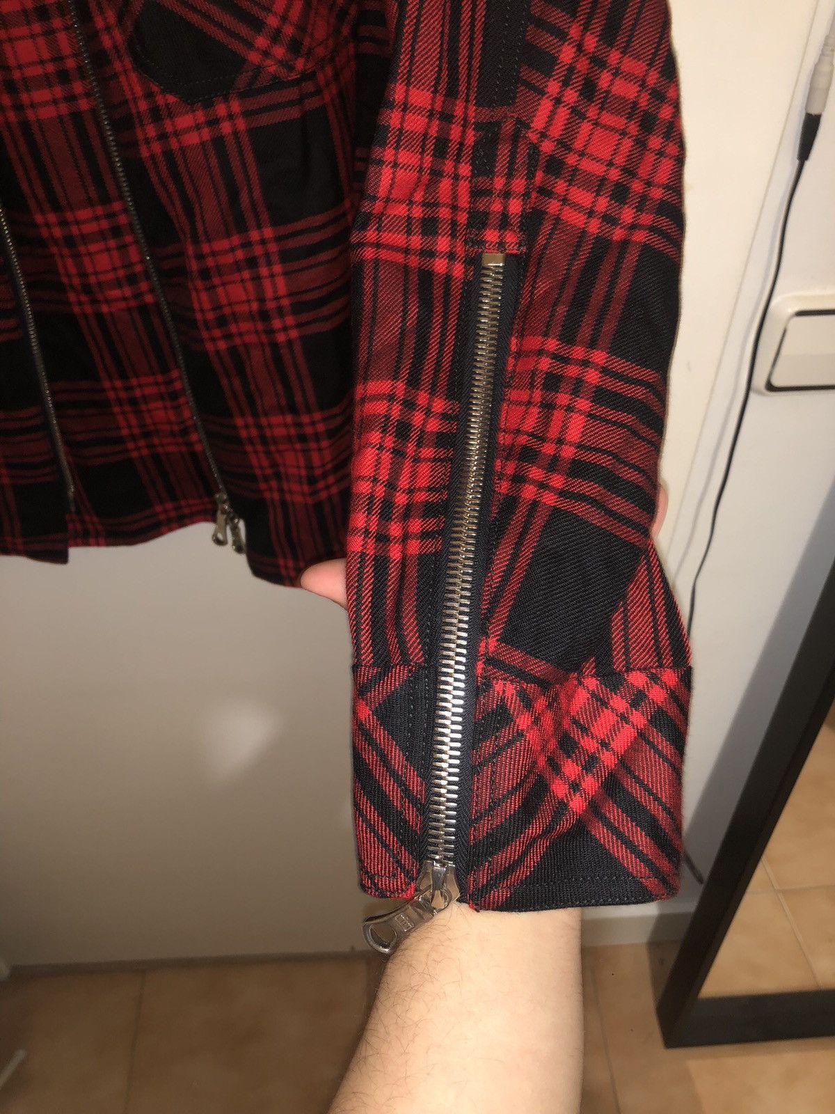 Designer Tartan Wool Zip by La Haine Milan Size US M / EU 48-50 / 2 - 14 Thumbnail