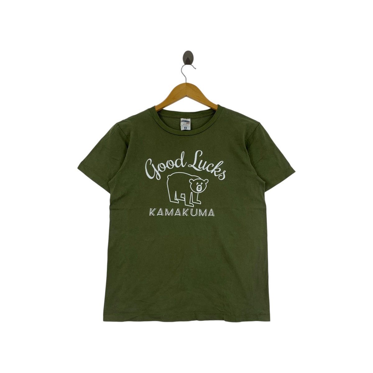 Vintage GOOD LUCKS KAMAKUMA Line Character Cartoon Tee Shirt Size S / US 4 / IT 40 - 1 Thumbnail
