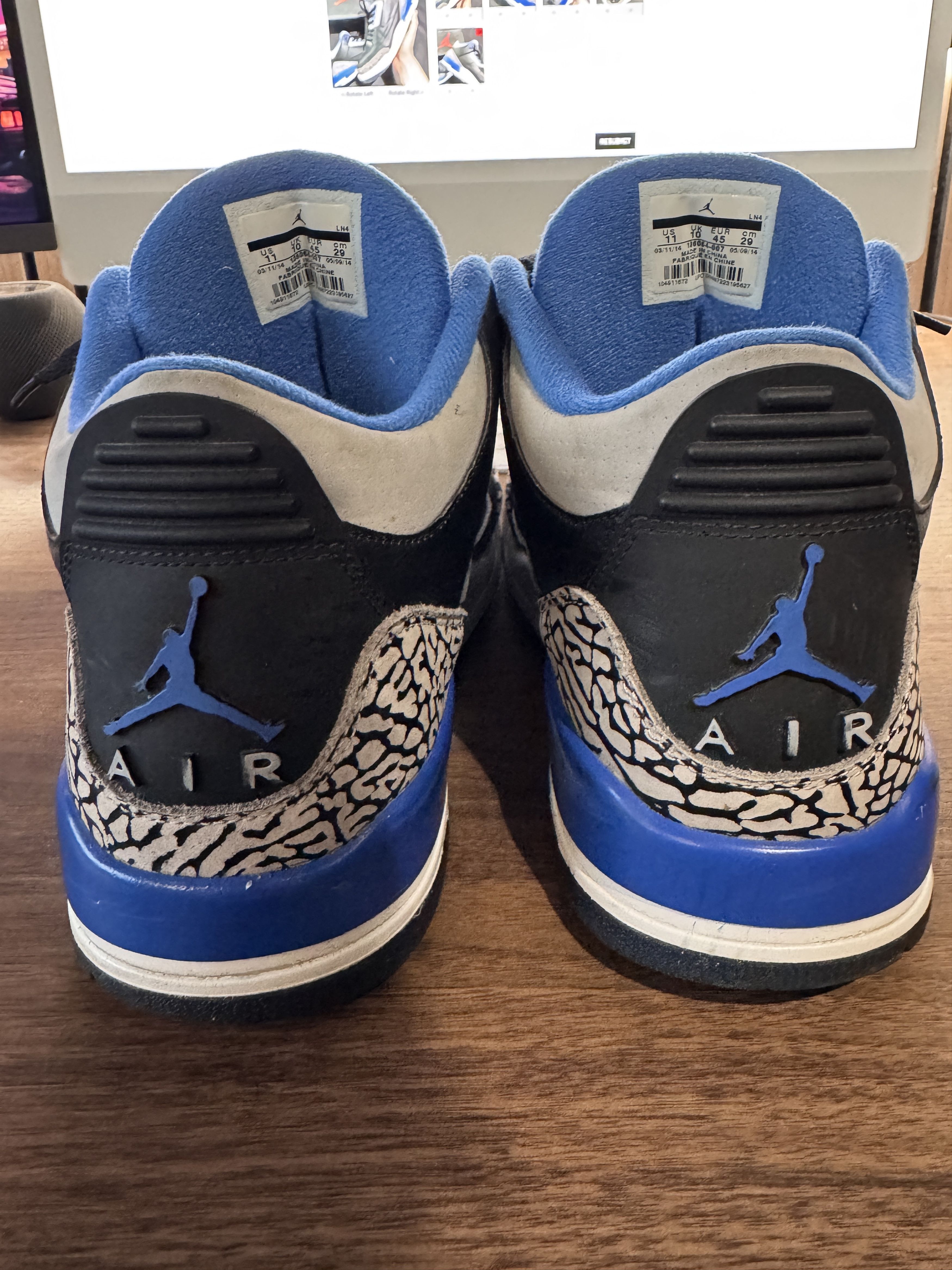 Nike Nike Air Jordan 3 Sport Blue EU 45 US 11 Size US 12 / EU 45 - 7 Thumbnail
