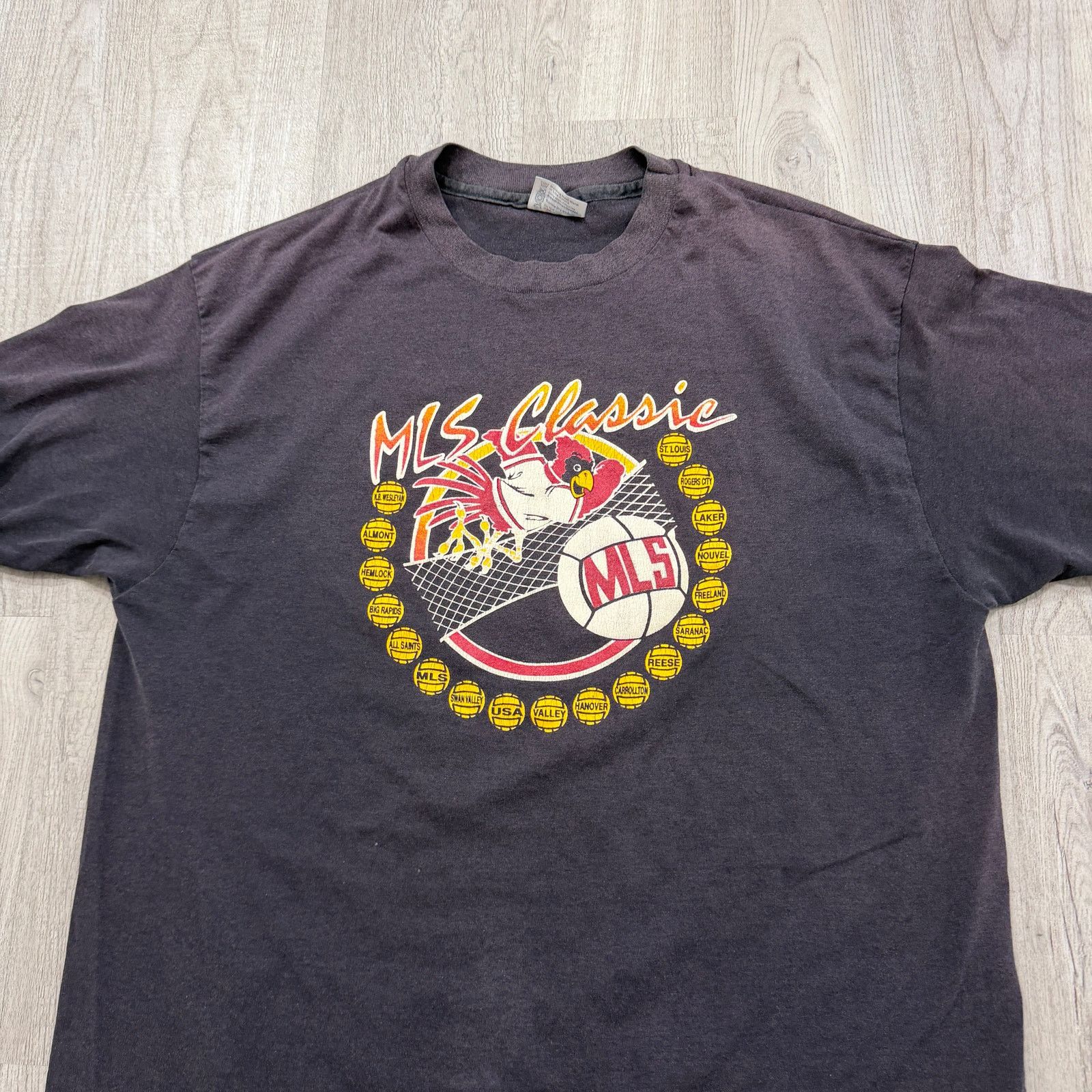 Vintage Vintage MLS Classic Shirt Men's Extra Large Black Faded 80s Size US XL / EU 56 / 4 - 3 Thumbnail
