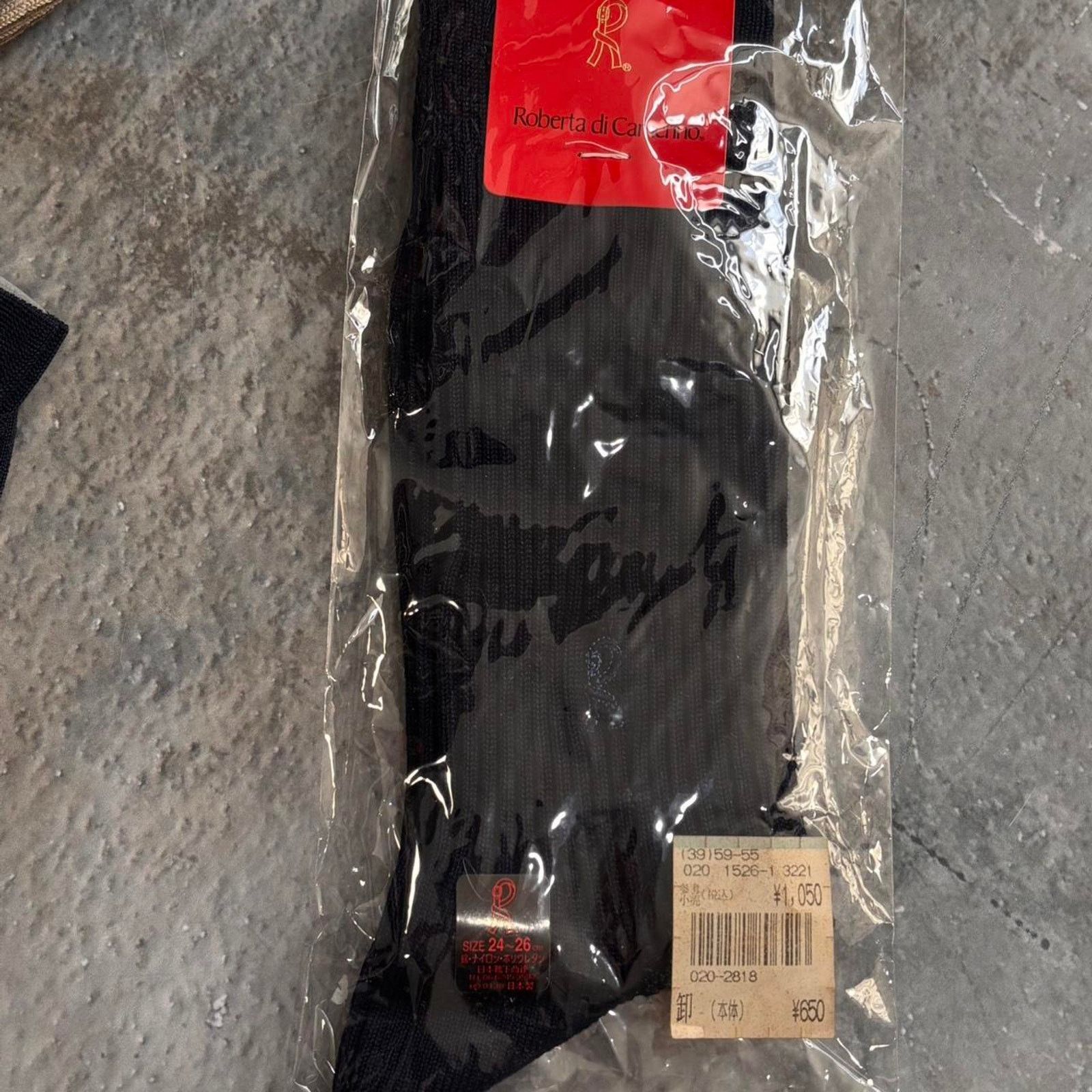 Roberta di Camerino × Vintage Vintage 90s Roberta Di Camerino Socks. Navy Blue Size 6-9 Size ONE SIZE - 4 Thumbnail