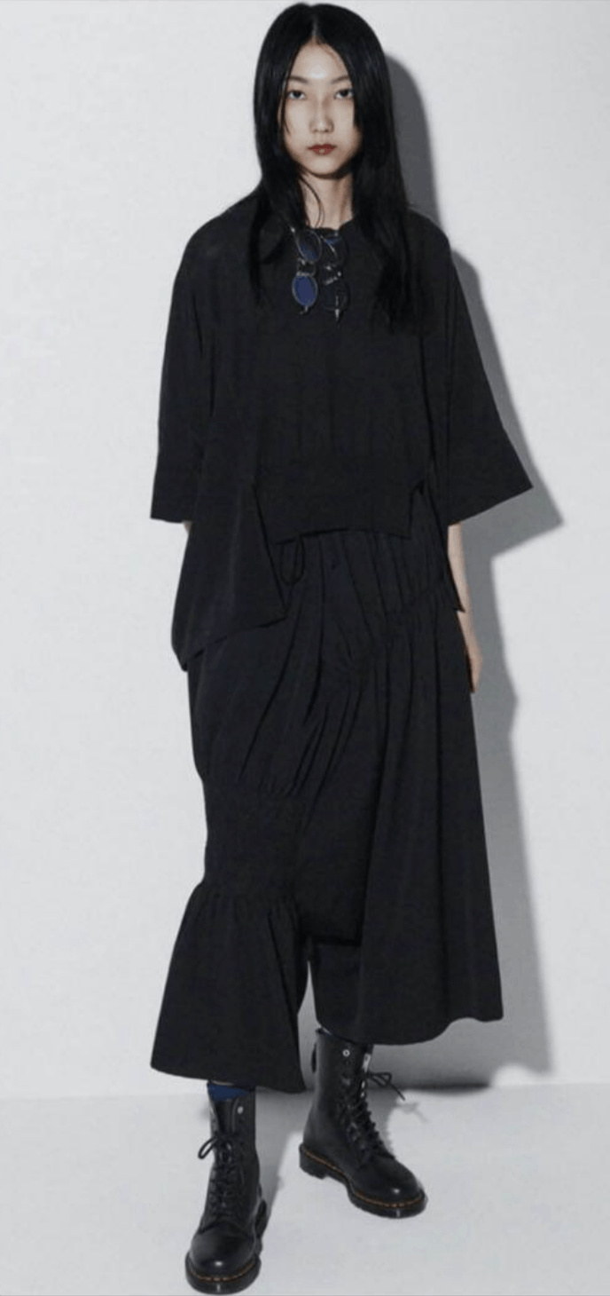 Yohji Yamamoto Y's Long shirt dress Skirt setup YC-D05-800 YC-S11-800 gray charcoal 3 2