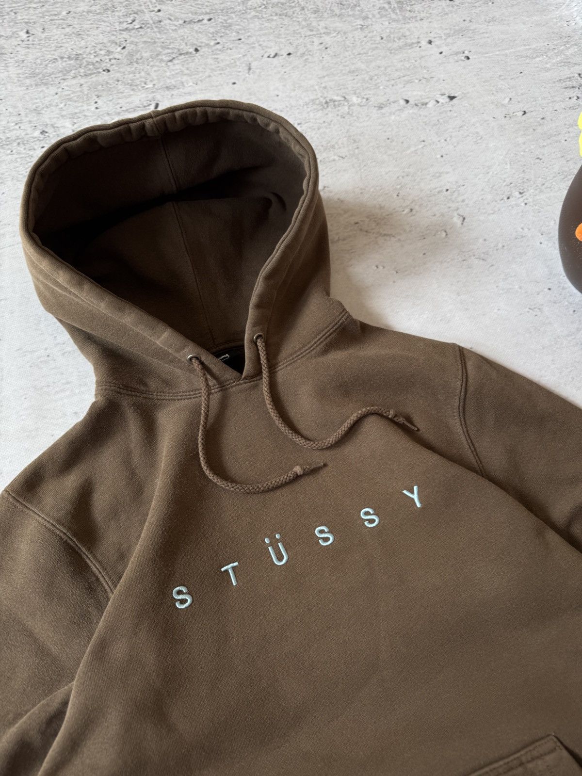 Stussy × Vintage STUSSY BROWN CENTER HUFT LOGO OVERSIZE BAGGY FIT HOODIE Size US S / EU 44-46 / 1 - 3 Thumbnail