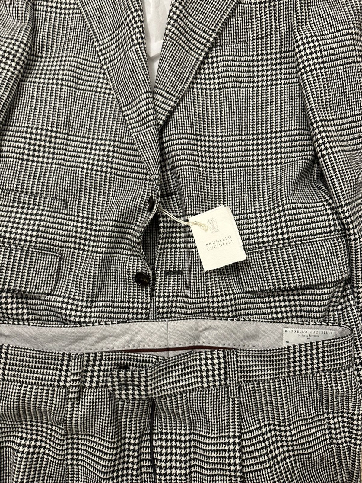 Brunello Cucinelli Brunello Cucinelli prince of Wales Suit Size 50L - 5 Thumbnail