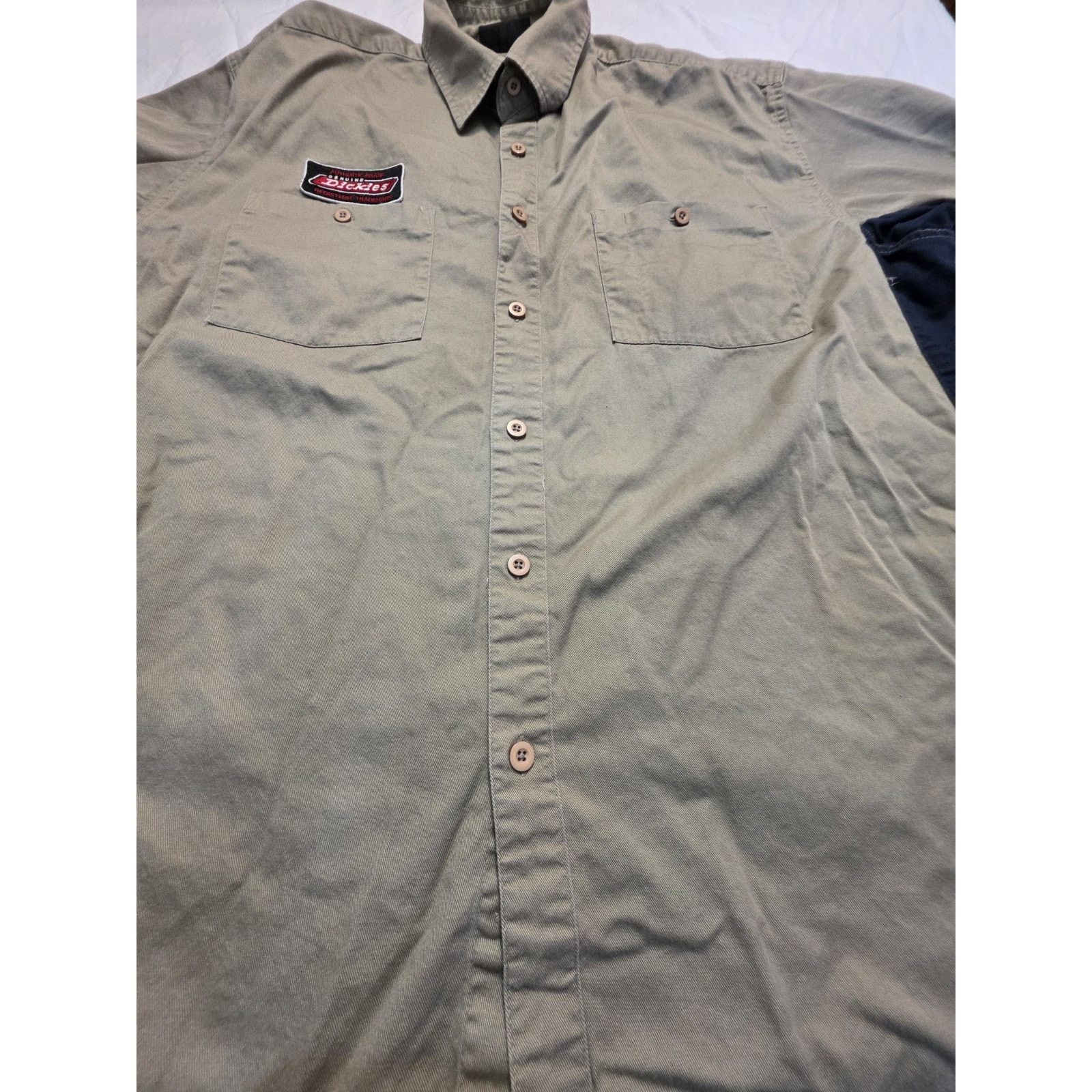 Dickies Vintage Dickies Men's Size 2XL Two Tone Short Sleeve Button Size US XXL / EU 58 / 5 - 2 Thumbnail