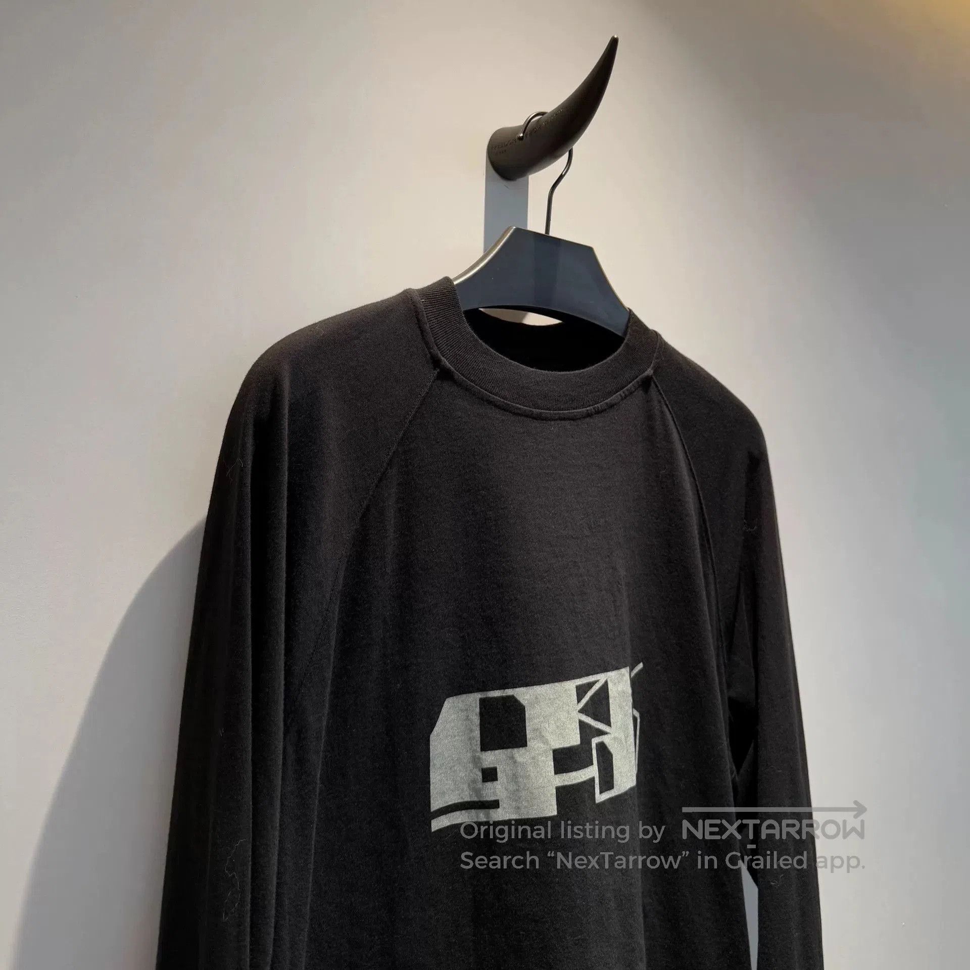 Rick Owens black long sleeve graphic top for women. Size XXS / US 00 / IT 34 - 3 Thumbnail