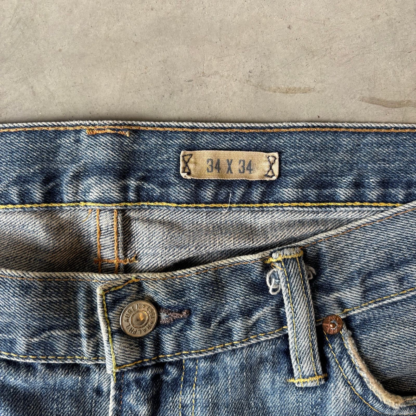 Polo Ralph Lauren Vintage Polo Ralph Lauren Faded Baggy Jeans Size US 34 / EU 50 - 2 Thumbnail
