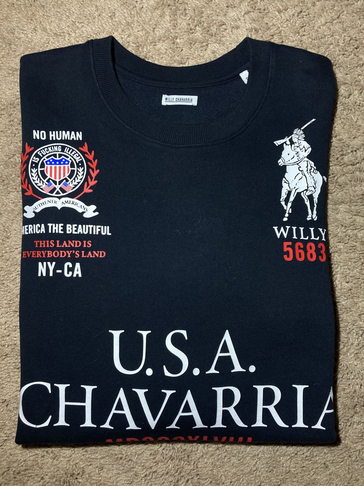 Willy Chavarria AW19 Willy Chavarria Polo Bootleg Rip Crewneck 2019 USPA Size US S / EU 44-46 / 1 - 1 Thumbnail