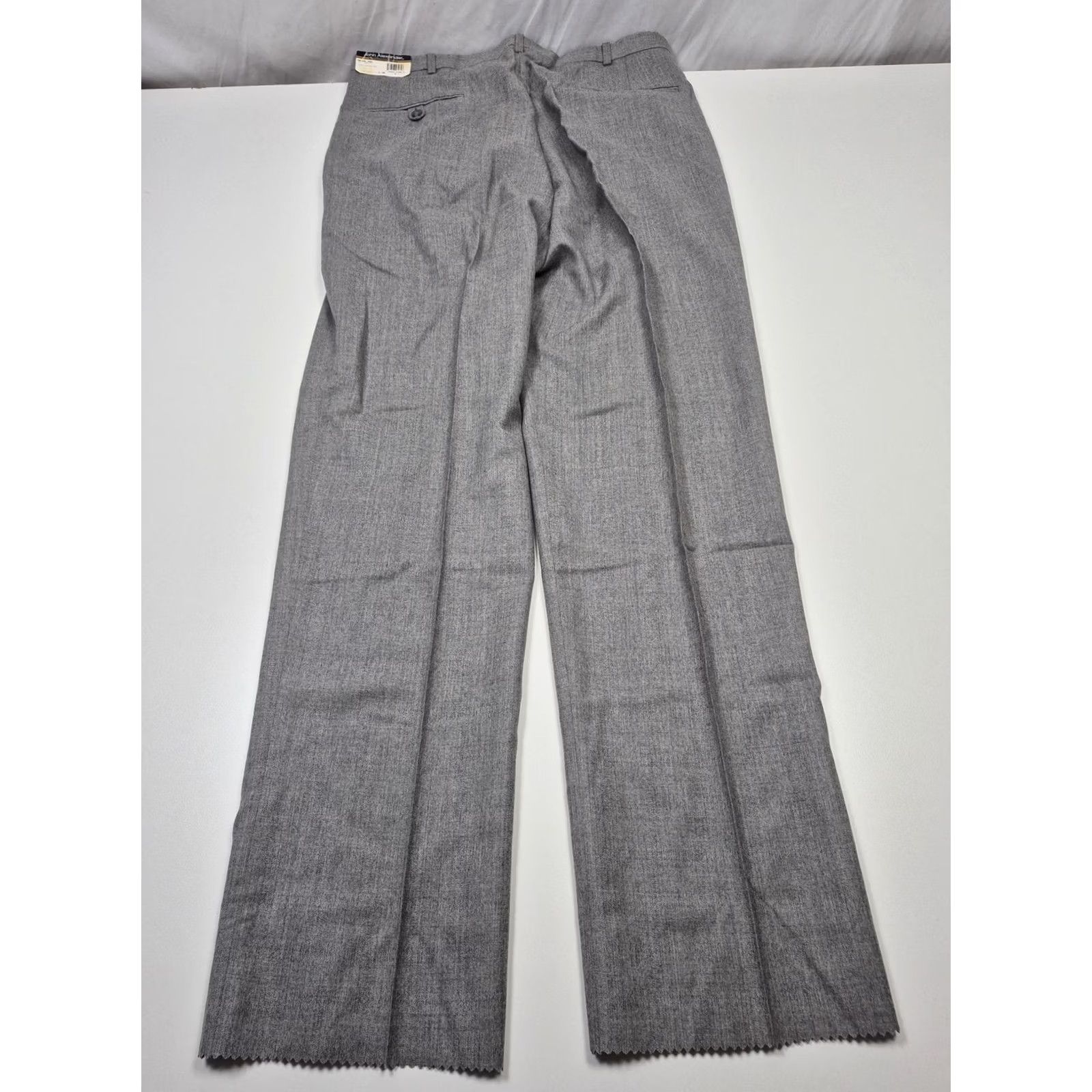 Vintage VTG John Alexander Dress Pants Mens 38x36 Gray Wool Pleated Classic Fit Unhemmed Size US 38 / EU 54 - 4 Thumbnail