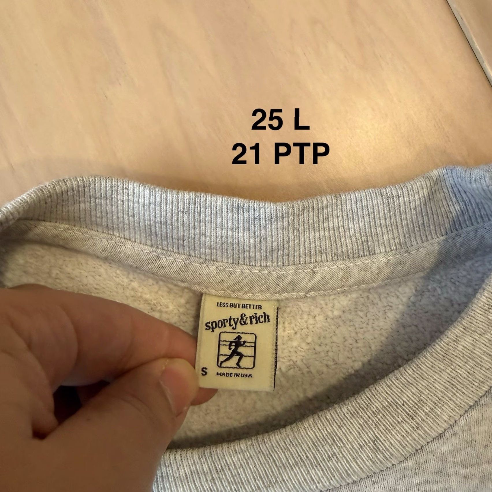 Sporty & Rich Sporty & Rich Sweatshirt Women’s Small Gray Athletic Logo Sweatshirt Size S / US 4 / IT 40 - 6 Thumbnail
