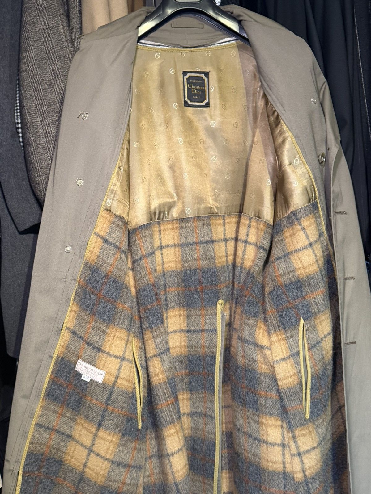 Dior Christian Dior Vintage Trench Coat - Khaki Size US L / EU 52-54 / 3 - 9 Thumbnail
