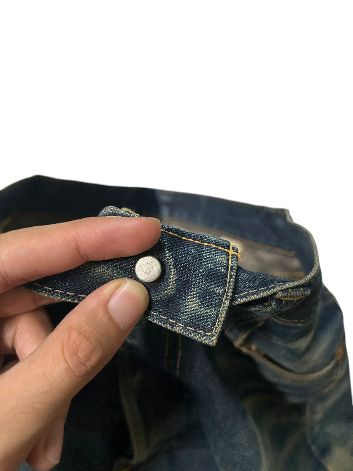 Japanese Brand × Kapital × Vintage Rusty SugarCane Selvedge Distressed Denim Jeans Size US 30 / EU 46 - 4 Thumbnail