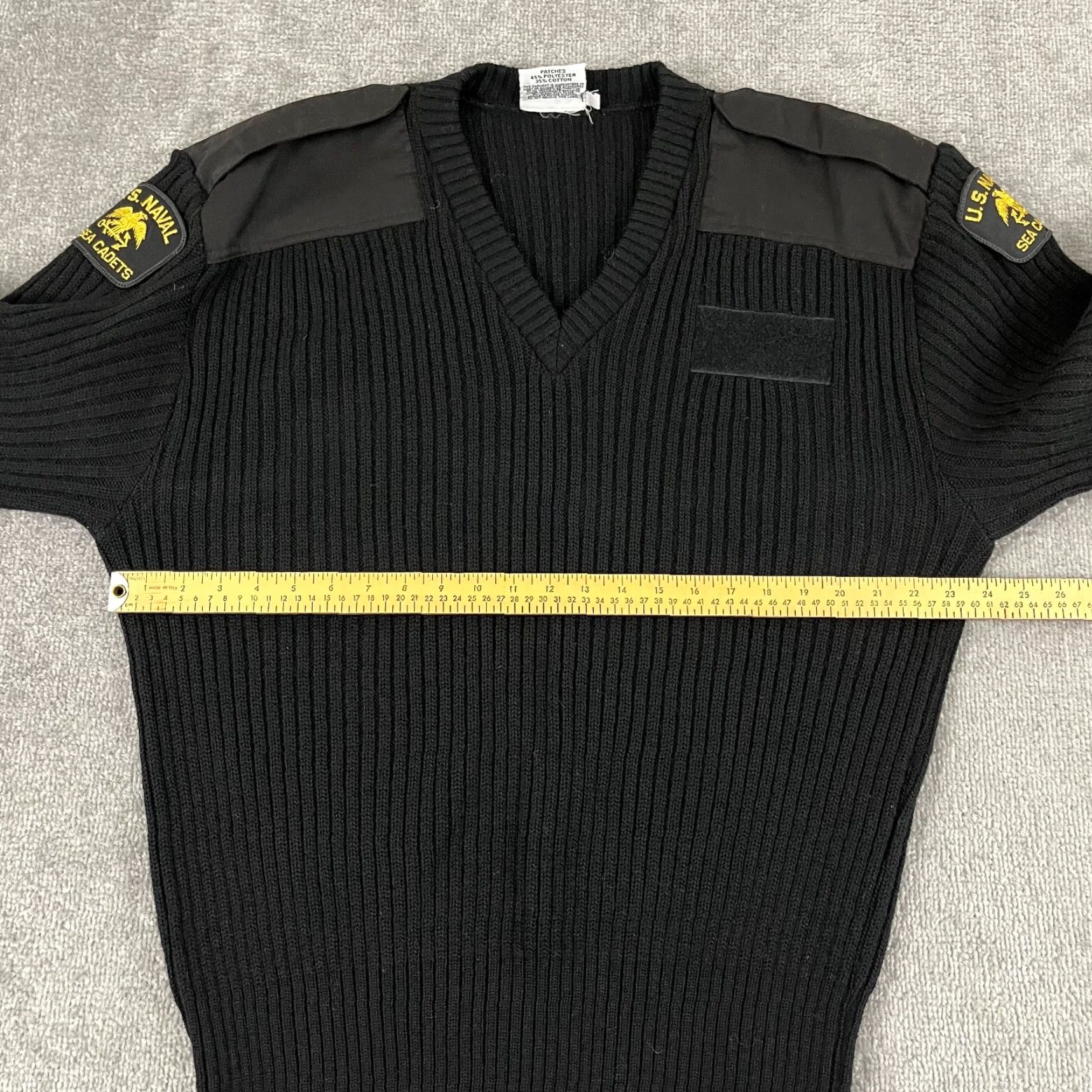 Vintage JACK YOUNG Sweater Mens 2XL Black Wool Pullover Patches US NAVAL SEA CADETS VTG Size US XXL / EU 58 / 5 - 5 Thumbnail