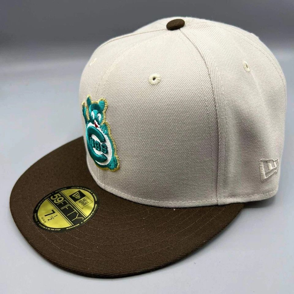 New Era Chicago Cubs Hat Men 7 1/2 Brown All Star Game MLB Fitted Size ONE SIZE - 4 Thumbnail