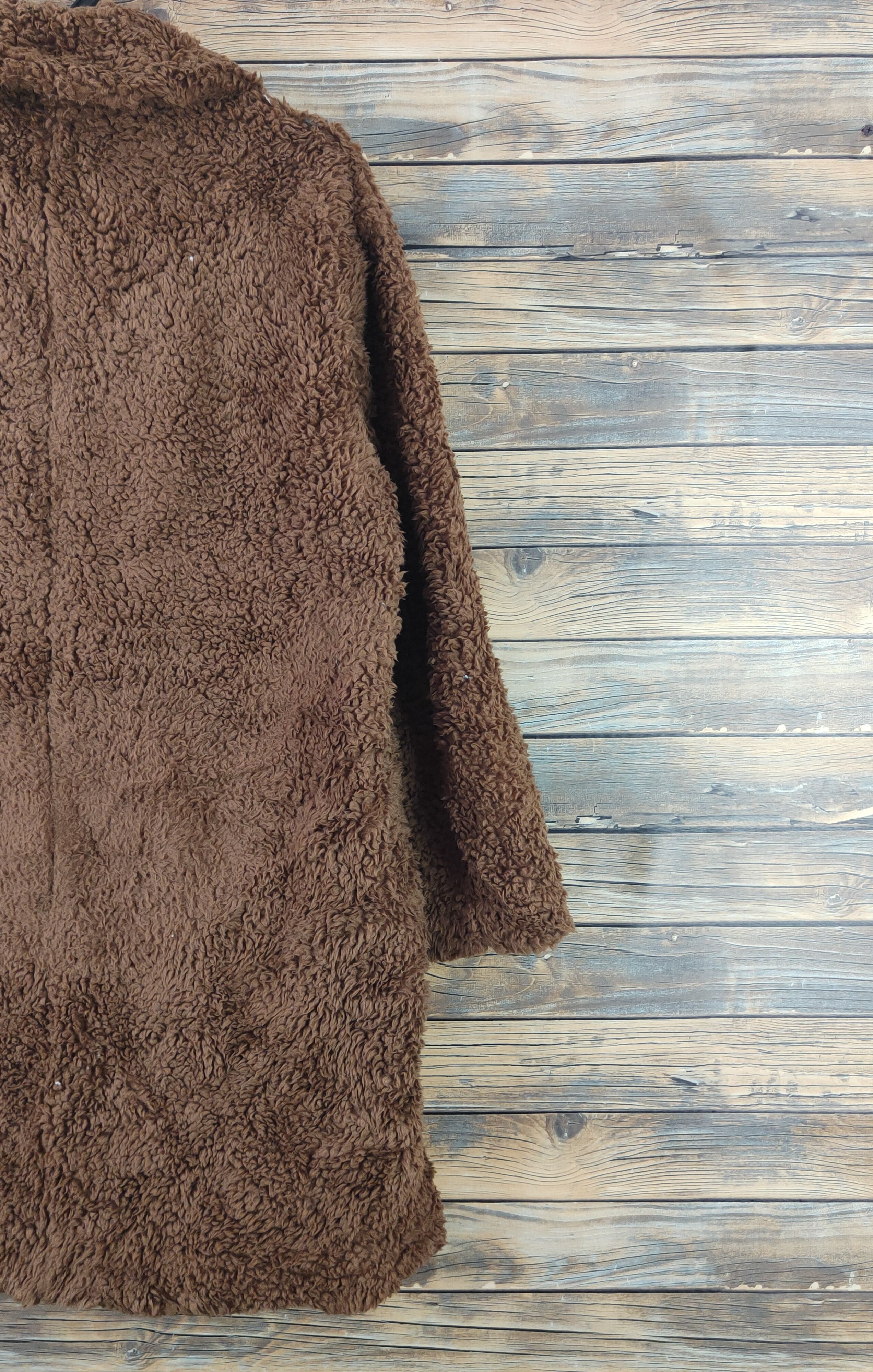 Uniqlo × Vintage Winter ❌ Uniqlo Dark Brown Fur Faux Sweater Coats Size XL / US 12-14 / IT 48-50 - 9 Thumbnail