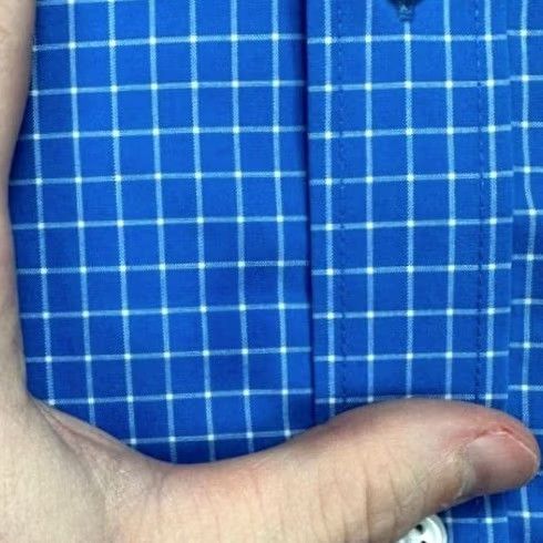 Vintage L.L. Bean Shirt Adult Large Blue Grid Check Button Down Traditional Fit Mens Size US L / EU 52-54 / 3 - 6 Thumbnail