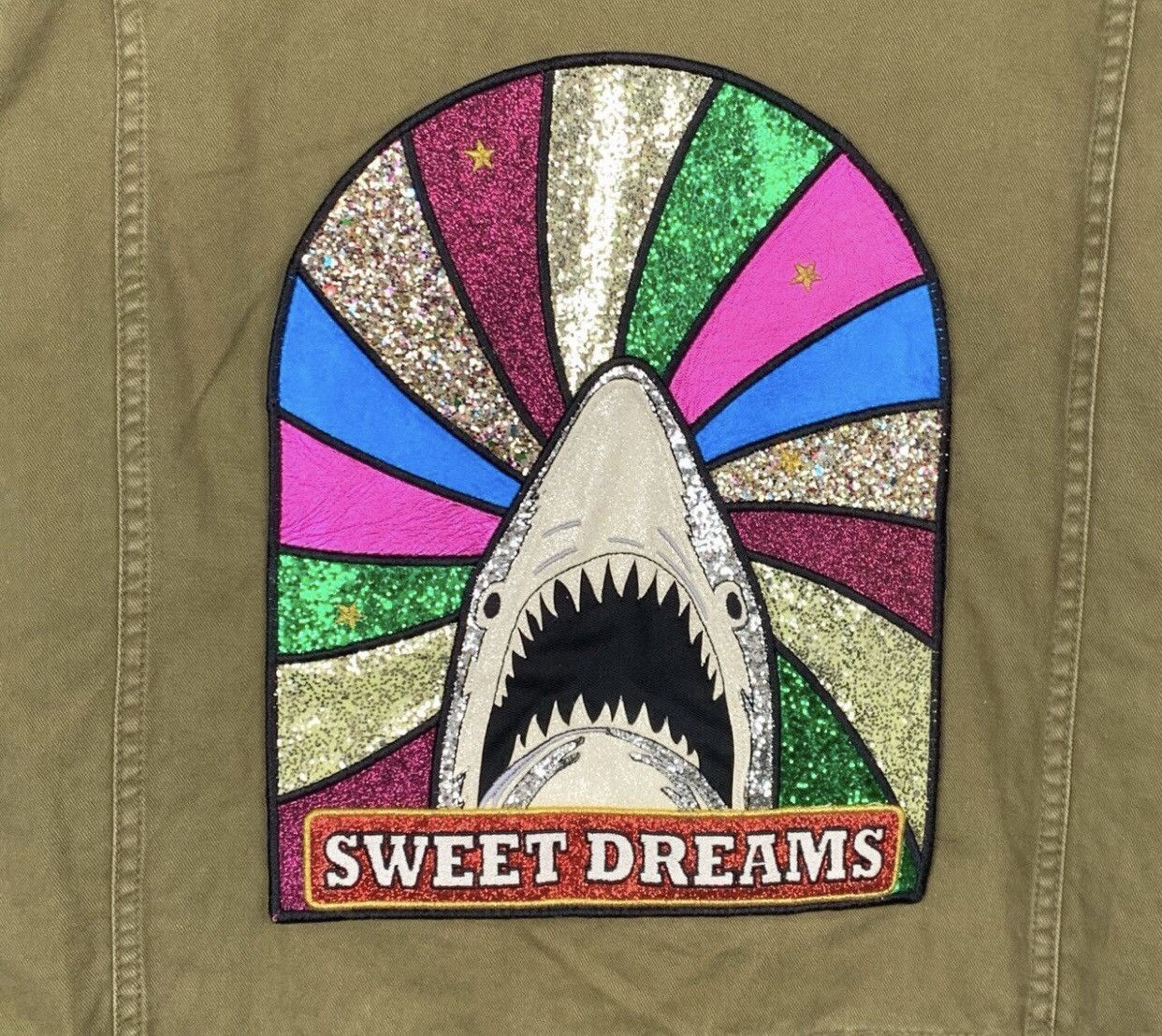 Saint Laurent Paris Saint Laurent SLP Saint Laurent Green Shark Glitter Jacket Size US XL / EU 56 / 4 - 6 Thumbnail