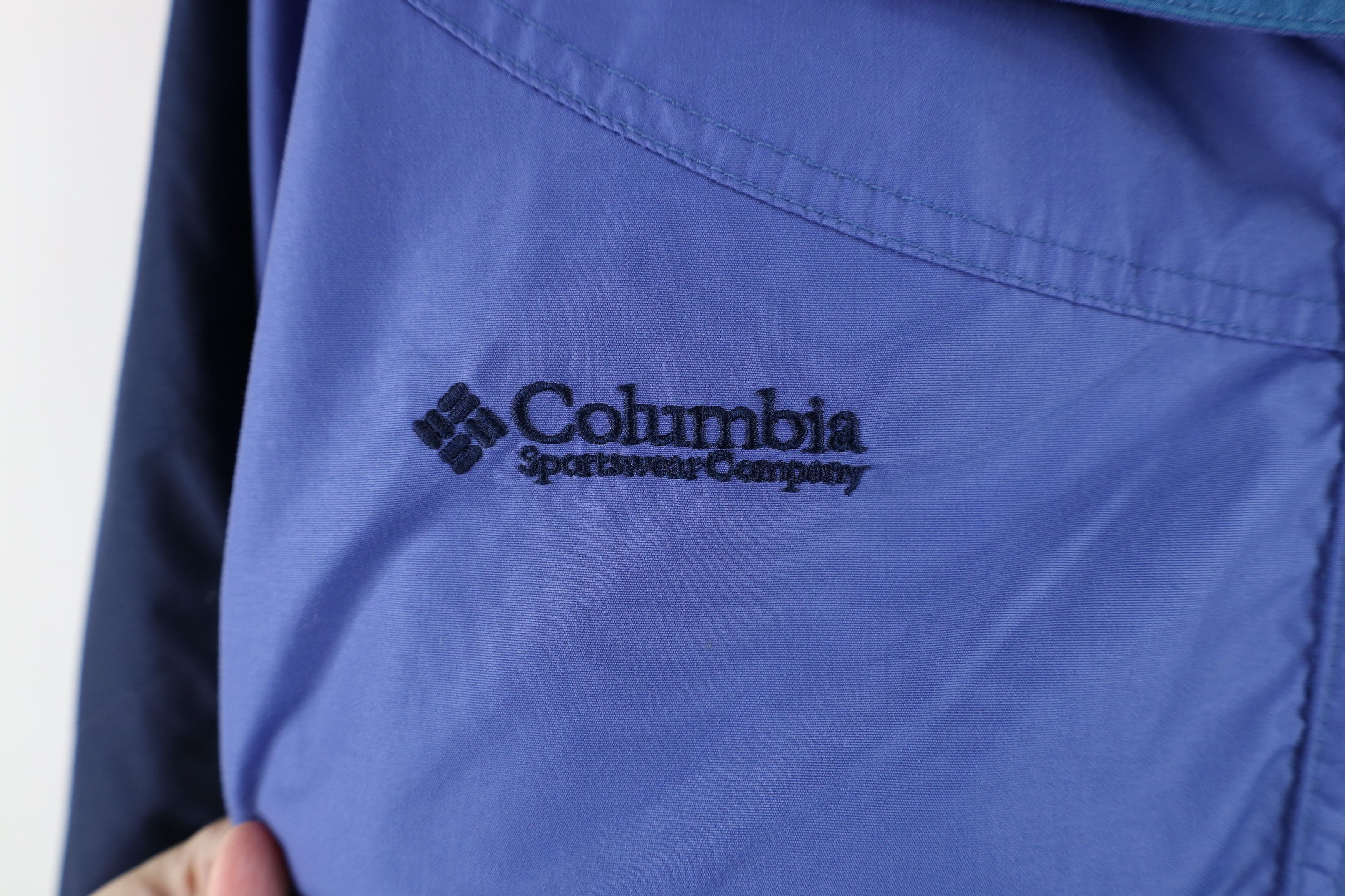 Columbia × Vintage Vintage 90s Columbia Hooded Pullover Anorak Jacket Purple Size M / US 6-8 / IT 42-44 - 4 Thumbnail