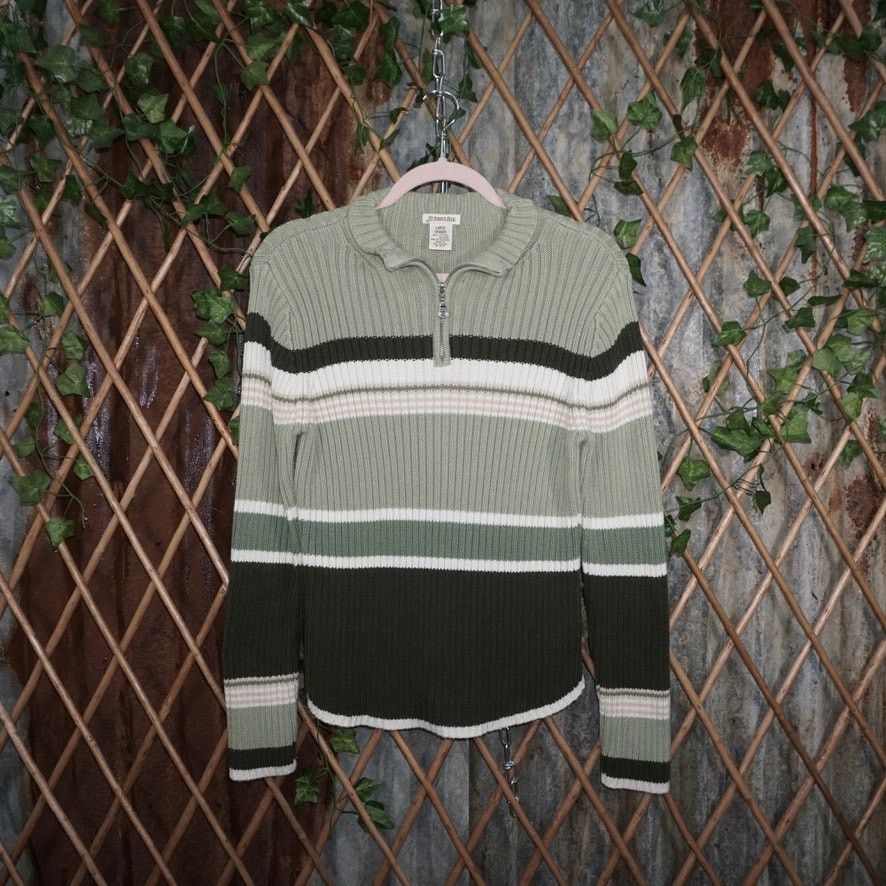 St. Johns Bay Large - Vintage Y2K St. John’s Bay knit stripe femme sweater Size L / US 10 / IT 46 - 1 Thumbnail