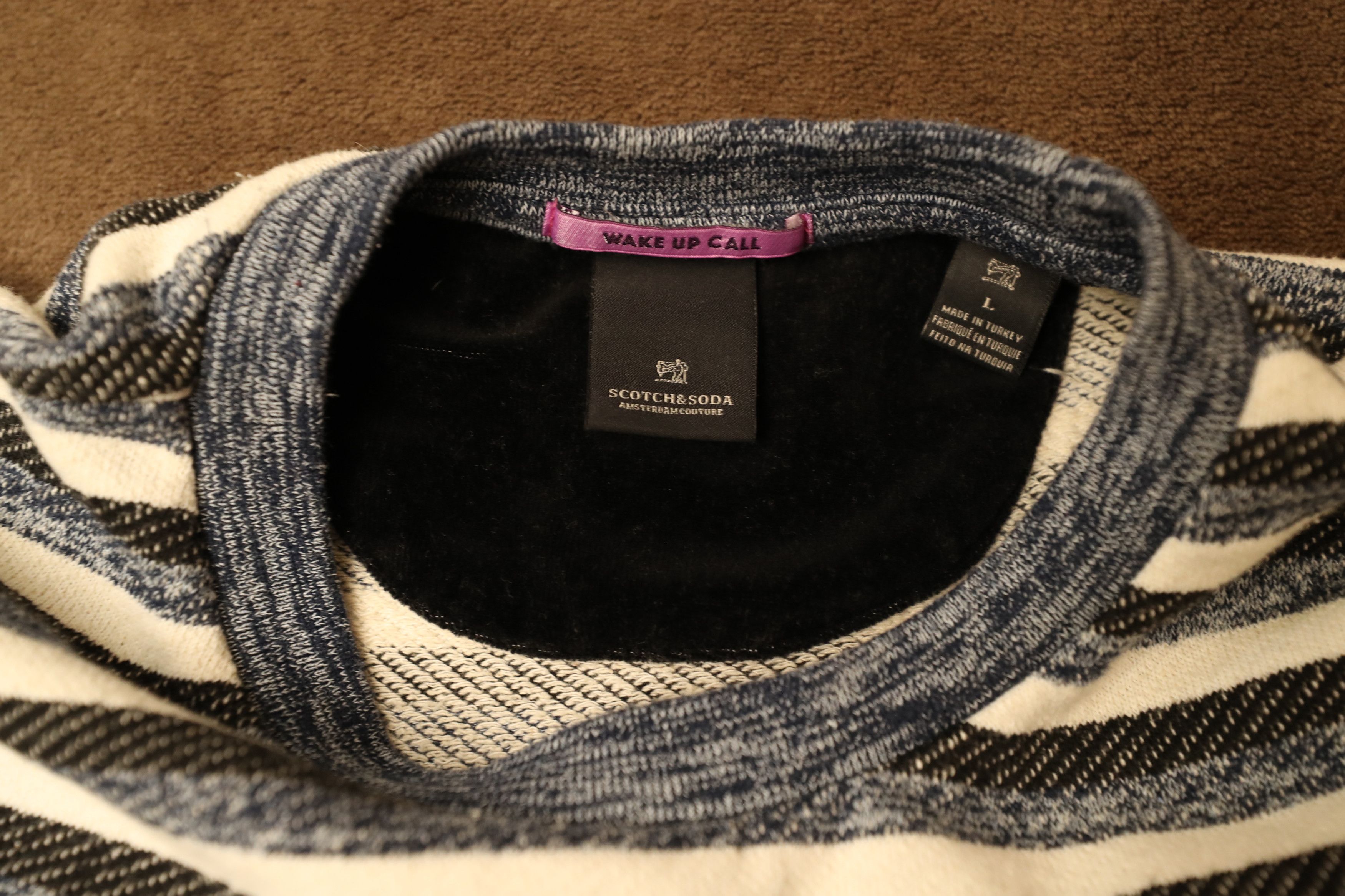 Scotch & Soda Scotch & Soda Striped Crewneck Sweater (L) Size US L / EU 52-54 / 3 - 9 Thumbnail