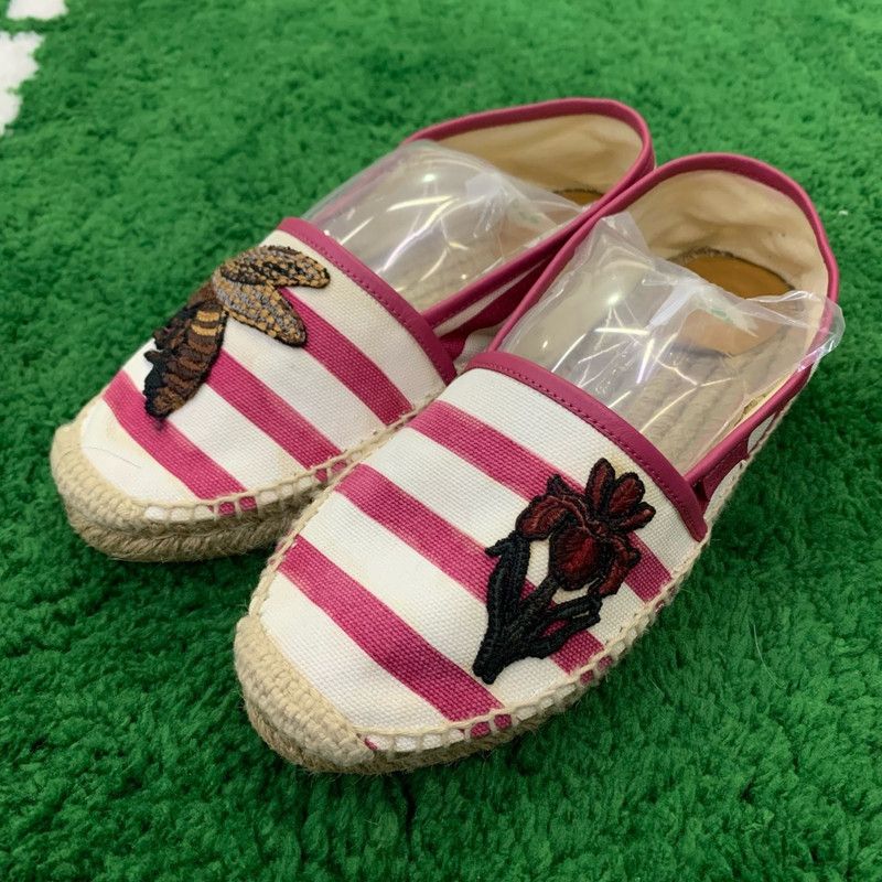 Gucci White and Red Casual Flat Shoes 0079
