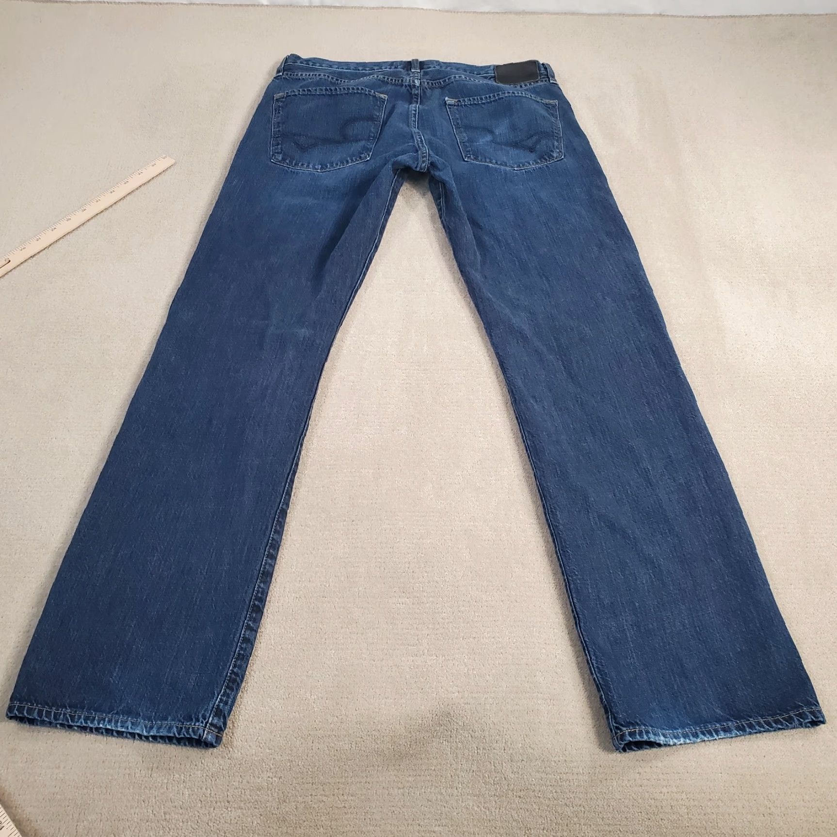 Denime BIG STAR Jeans Mens 34 R Blue Regular Straight Leg Dark Wash Denim Size US 34 / EU 50 - 7 Thumbnail
