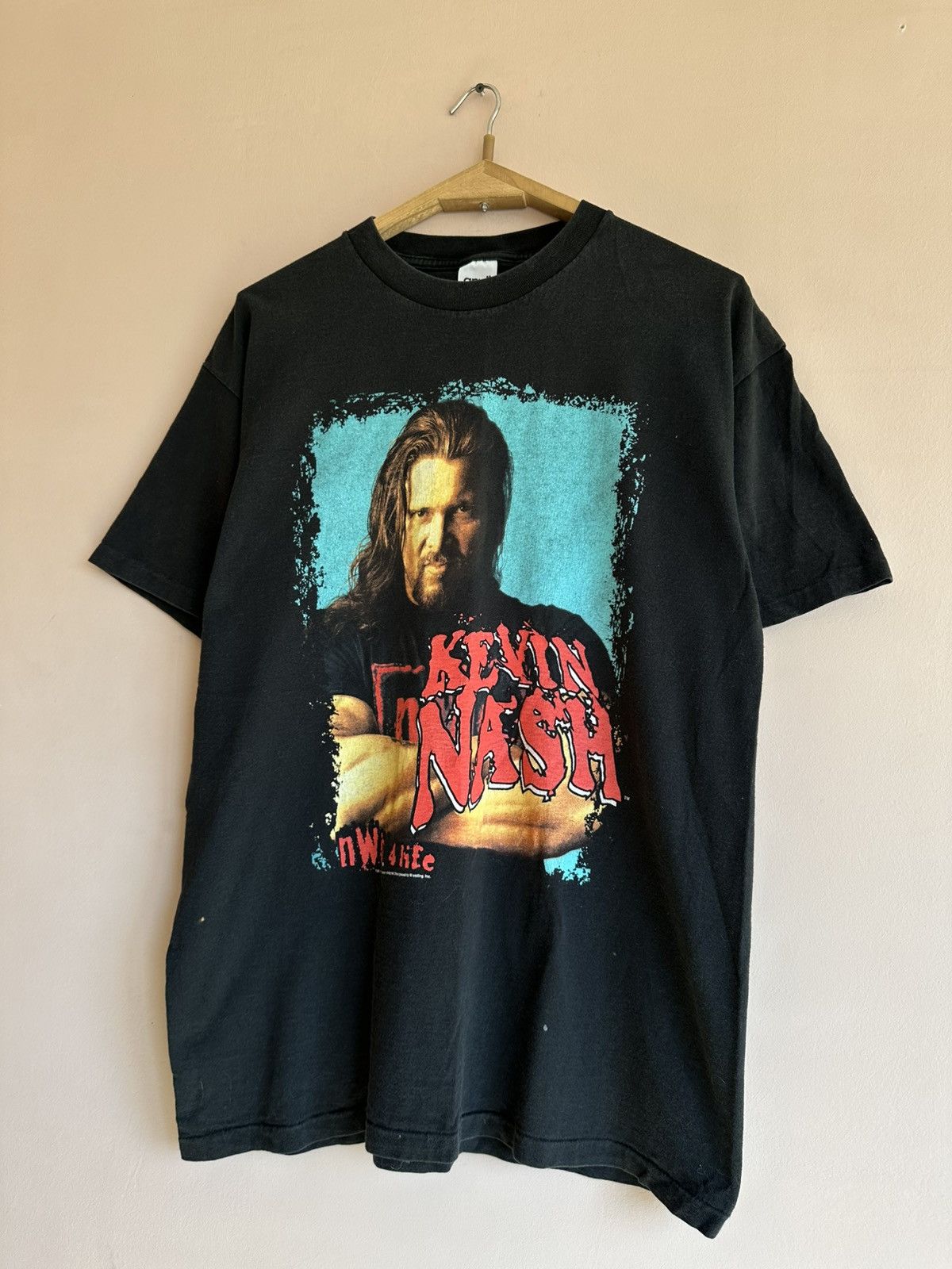 Vintage × WCW/nWo × WWE Vintage 90’s Kevin Nash NWO 4 Life WCW Wrestling T-Shirt XL Size US XL / EU 56 / 4 - 3 Thumbnail
