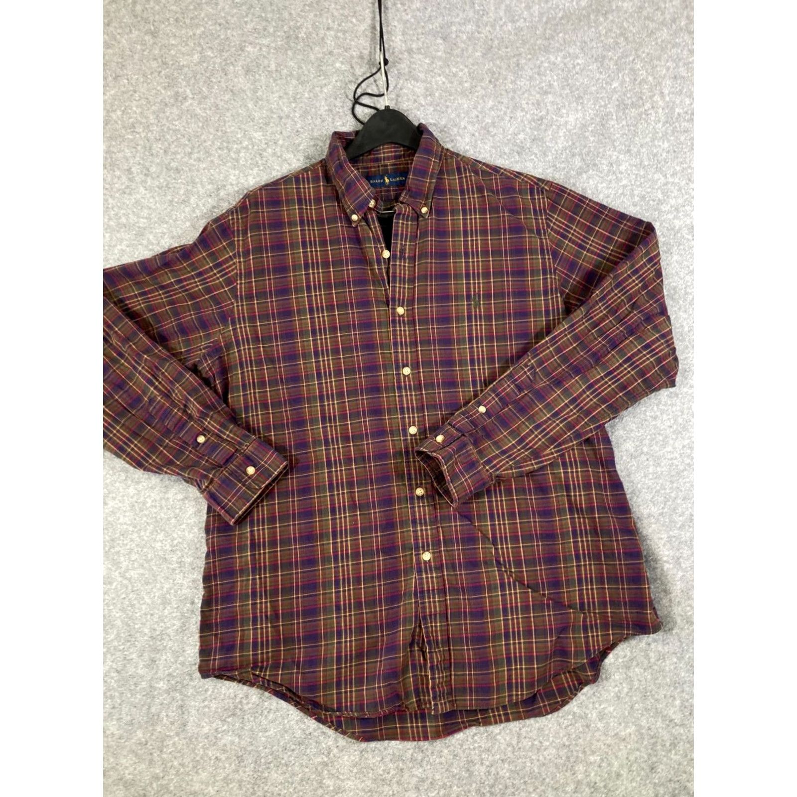 Ralph Lauren Ralph Lauren Button Down Shirt Mens XL Purple Green Plaid Long Sleeve Outdoor Shirt Size US XL / EU 56 / 4 - 3 Thumbnail