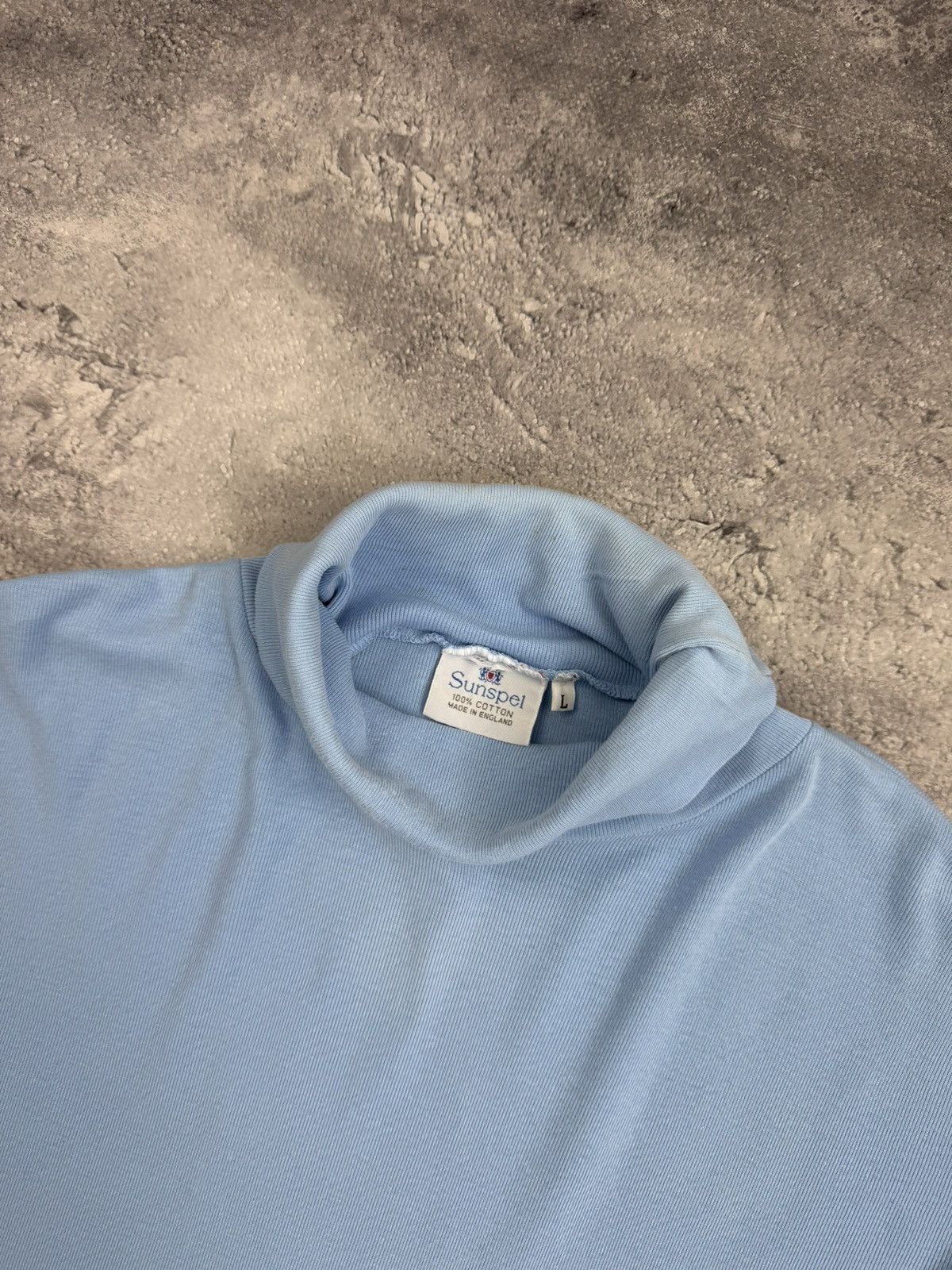 Sunspel Vintage Sunspel Blue Turtleneck Made In England Luxury Size US L / EU 52-54 / 3 - 10 Thumbnail