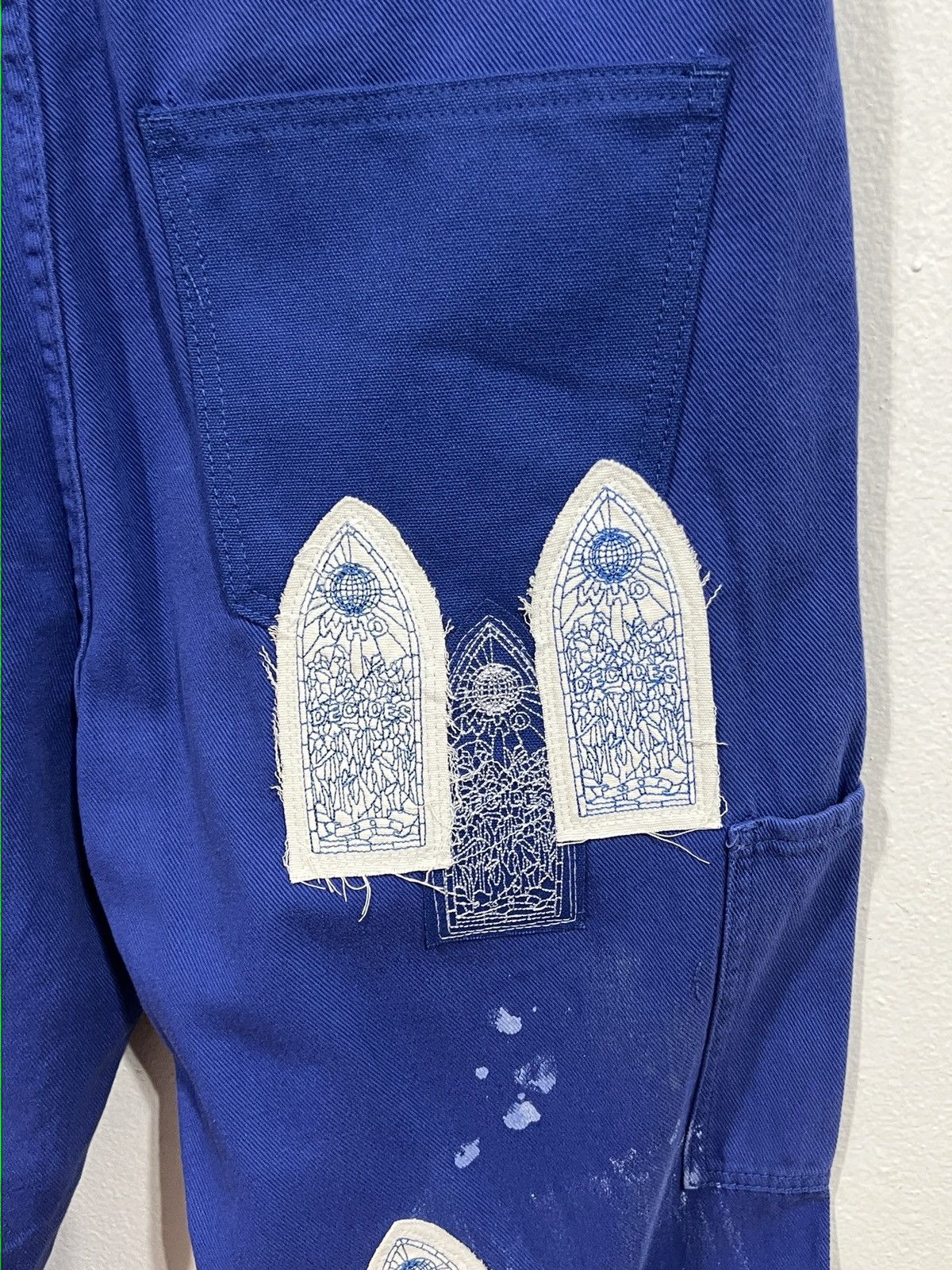 Who Decides War Who Decides War Patched Arch Carpenter Blue Jeans Size US 34 / EU 50 - 7 Thumbnail