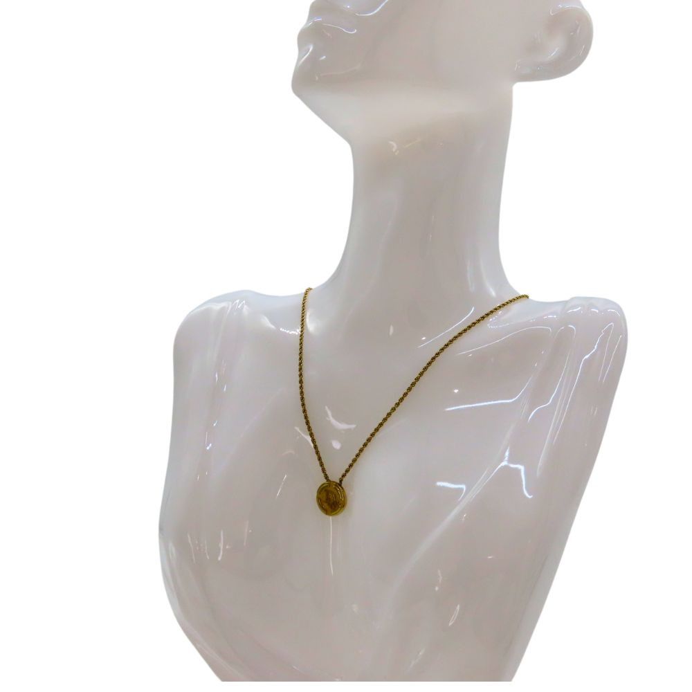 Dior Dior Christian Dior Logo Coin Necklace Metal Necklace Size ONE SIZE - 1 Thumbnail