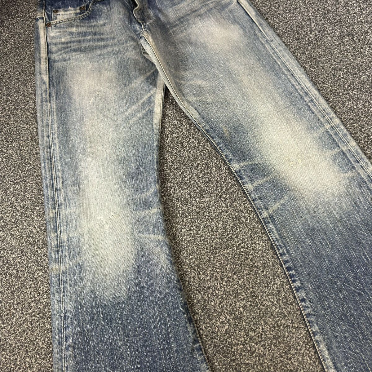 If Six Was Nine 🔥🇯🇵 Vintage 90s Flared Edwin Damage 13oz 503 Denim Jeans Size US 30 / EU 46 - 4 Thumbnail