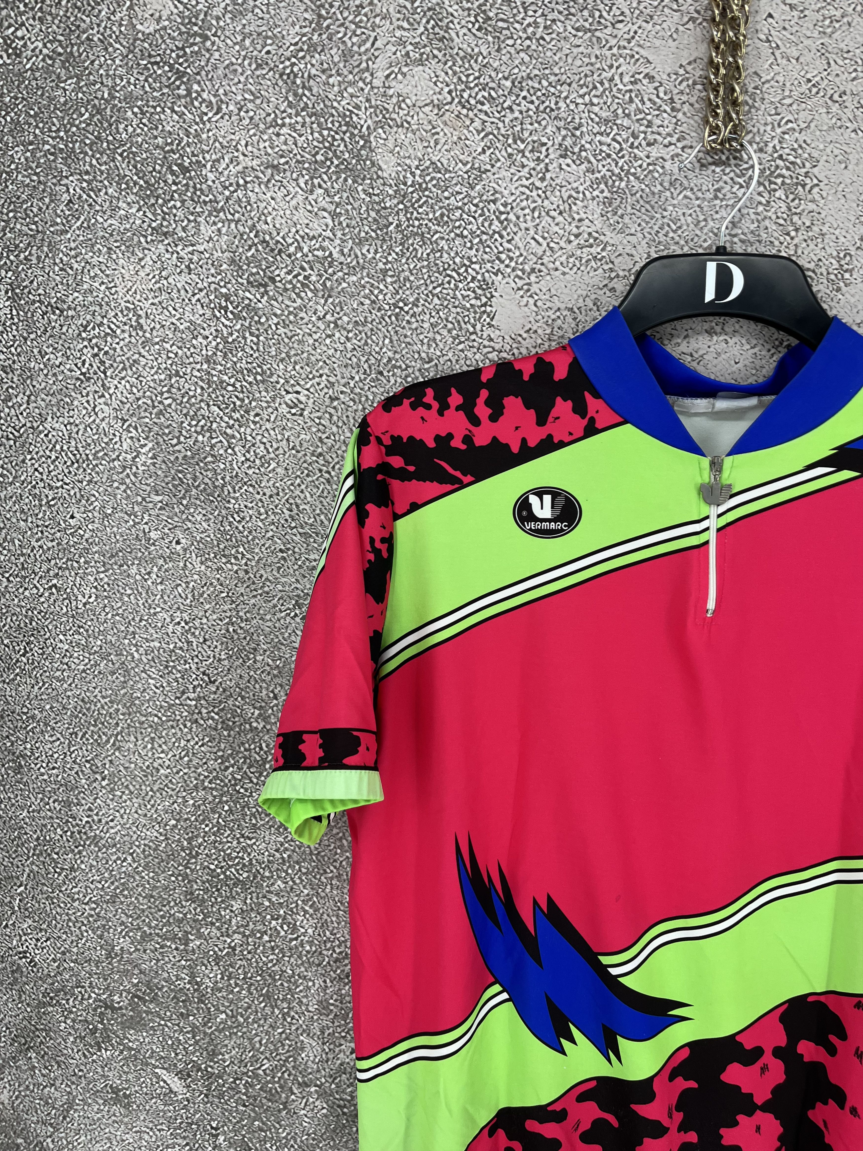 Vintage Vintage Vermarc Neon Cycling Jersey 90s Rare Size US M / EU 48-50 / 2 - 4 Thumbnail