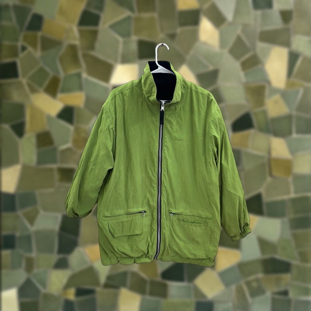 CO Colebrook & Co Womens Jacket Size Small Reversible Black Green Zip Up Fleece Jacket Size S / US 4 / IT 40 - 1 Thumbnail