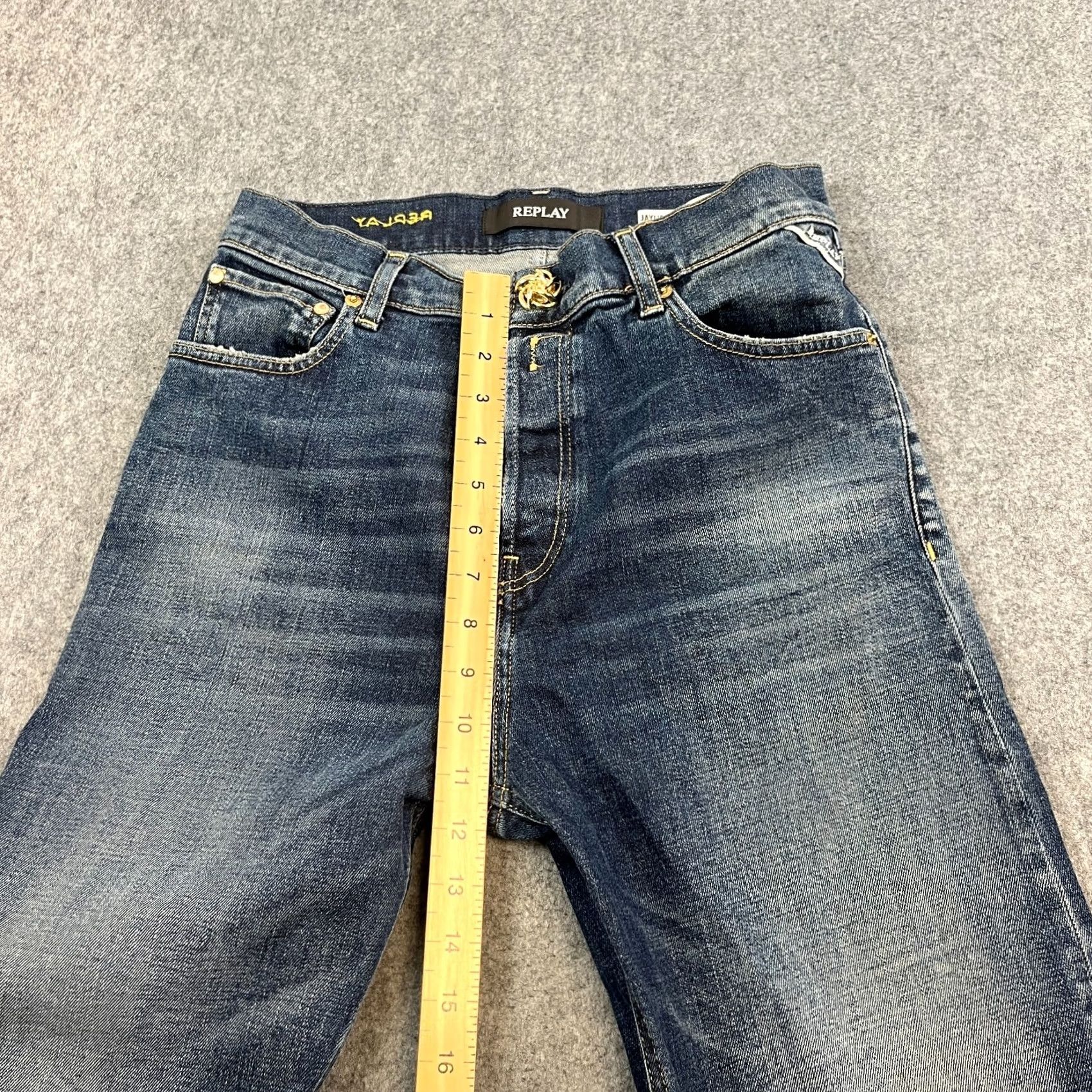 Replay Replay Jaylie Womens Mom Jeans High Waist Straight 27 30 UK 8 Mid Wash Blue 90s Jeans Womens Mens Girls? Size 30" / US 8 / IT 44 - 5 Thumbnail