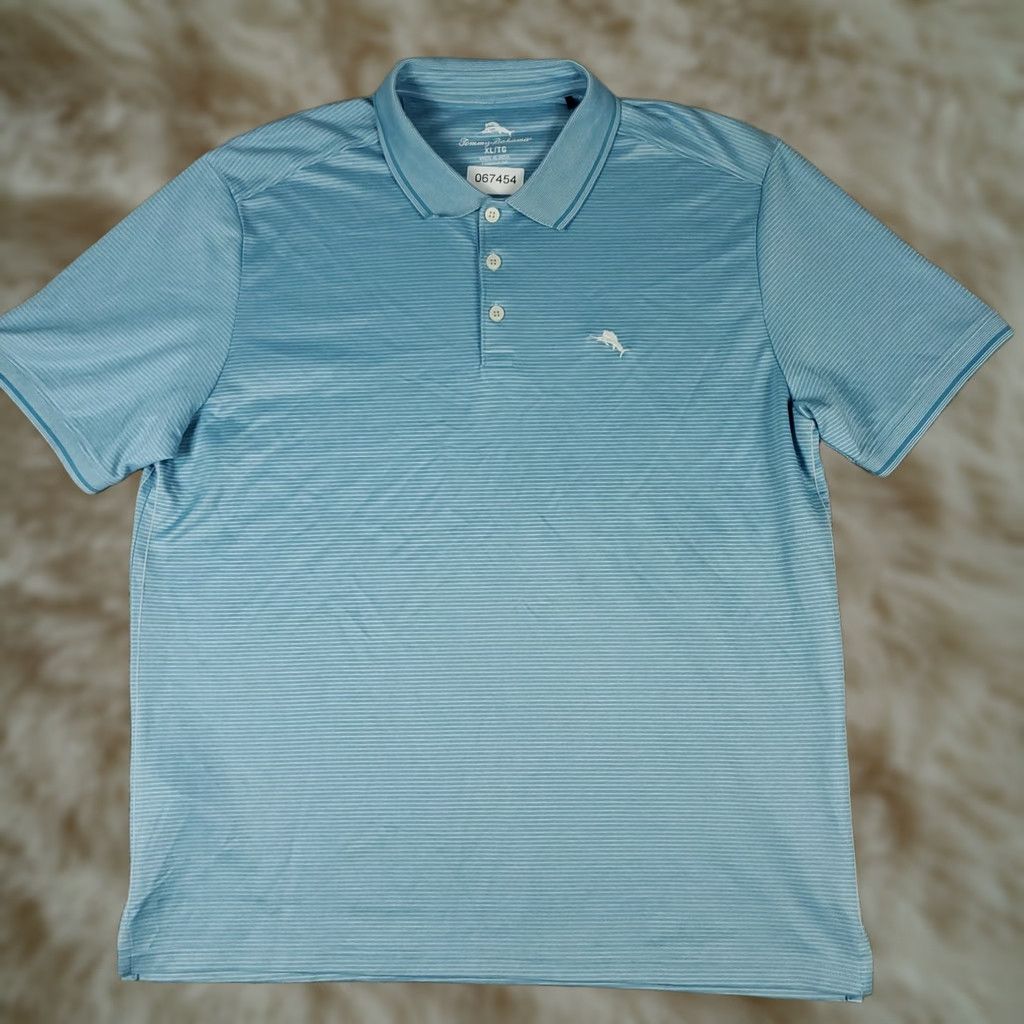 Tommy Bahama Tommy Bahama Polo Shirt Mens XL Blue Striped Golf Casual Short Sleeve Polo Shirt XL Blue Striped Mens Size US XL / EU 56 / 4 - 1 Thumbnail