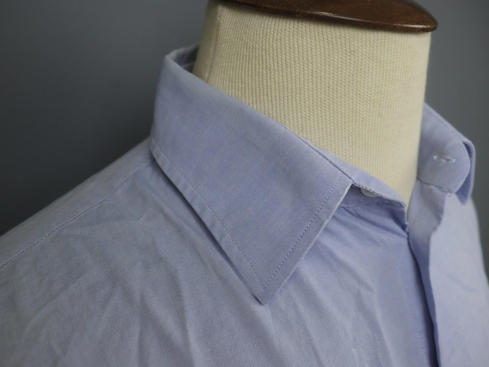 Armani Armani Blue Collared Button-Up Dress Shirt Size 42 Size 38R - 6 Thumbnail