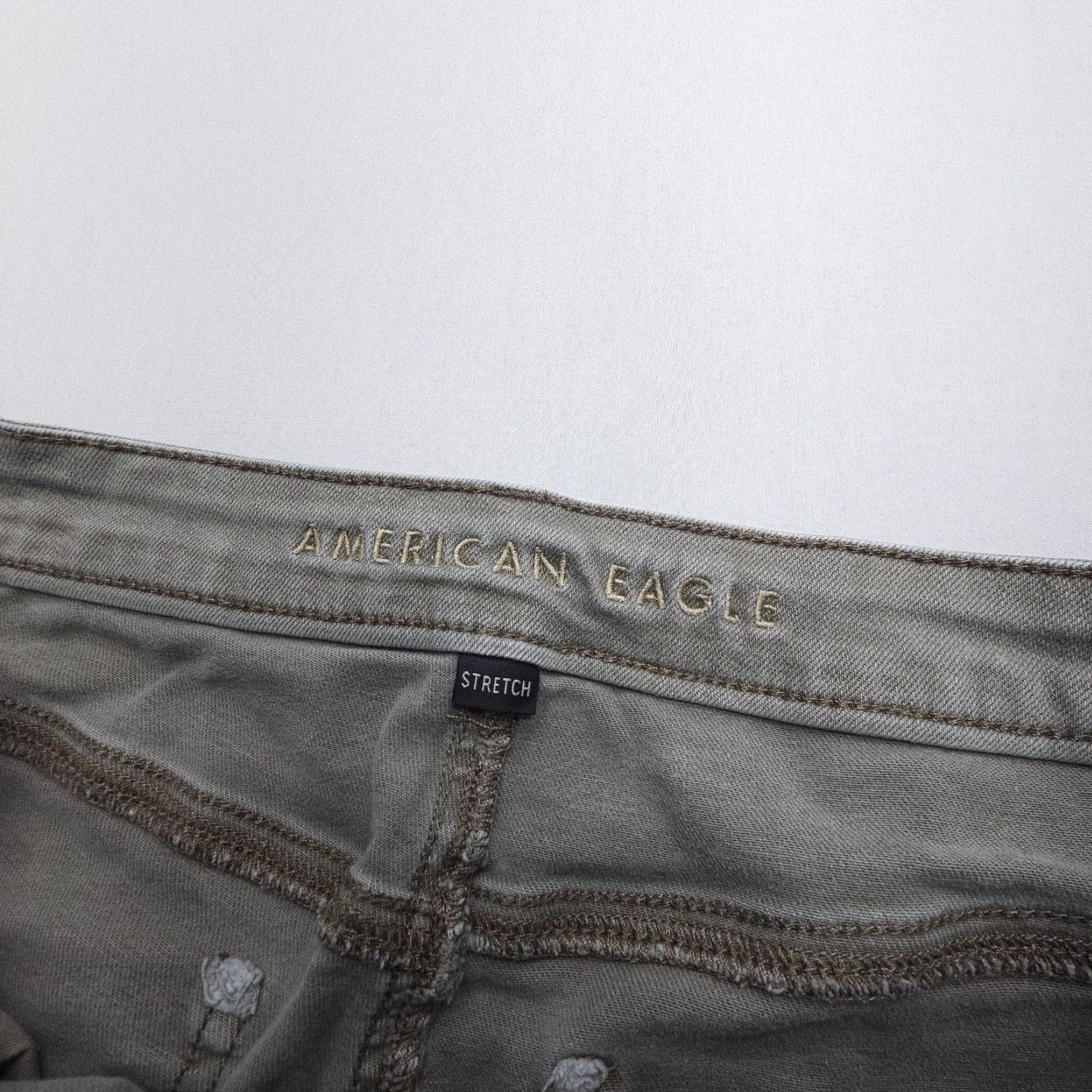 American Eagle Outfitters American Eagle Outfitters Mom Jeans Womens 14 High Rise Green Denim Slim Stretch 5-Pocket Regular Inseam 26 Size 36" / US 14 / IT 50 - 7 Thumbnail
