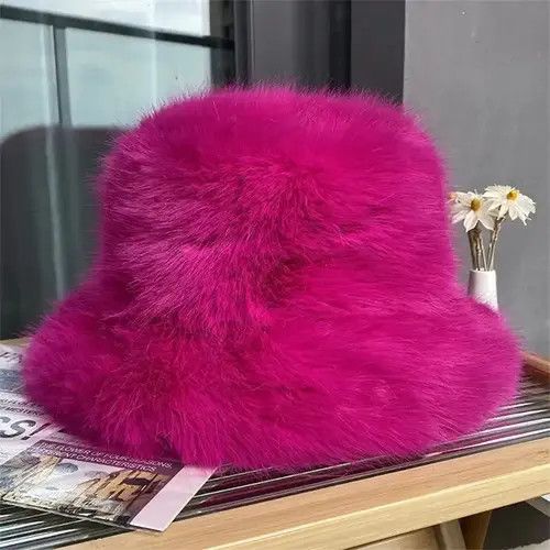 Japanese Brand Faux Fur bucket hat Size ONE SIZE - 1 Thumbnail
