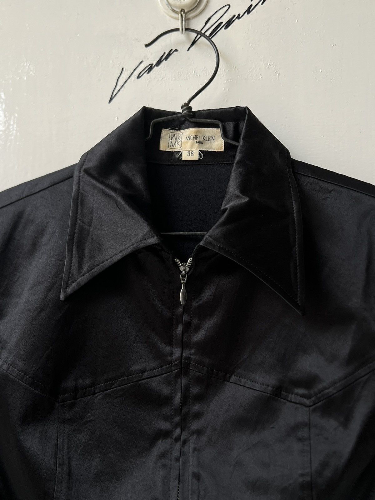 Michel Klein MICHEL KLEIN Black Zip Tops Size US XS / EU 42 / 0 - 12 Thumbnail
