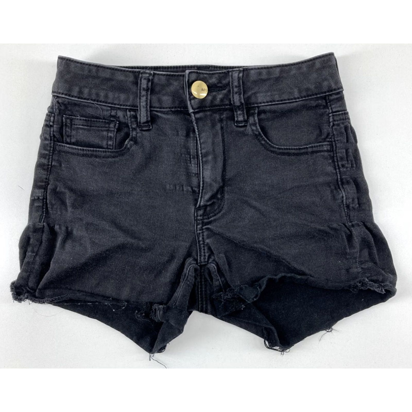 American Eagle Outfitters American Eagle Outfitters Shirt Women Shortie Hi Rise 0 Black XS? Size 25" / US 0 / IT 36 - 2 Thumbnail