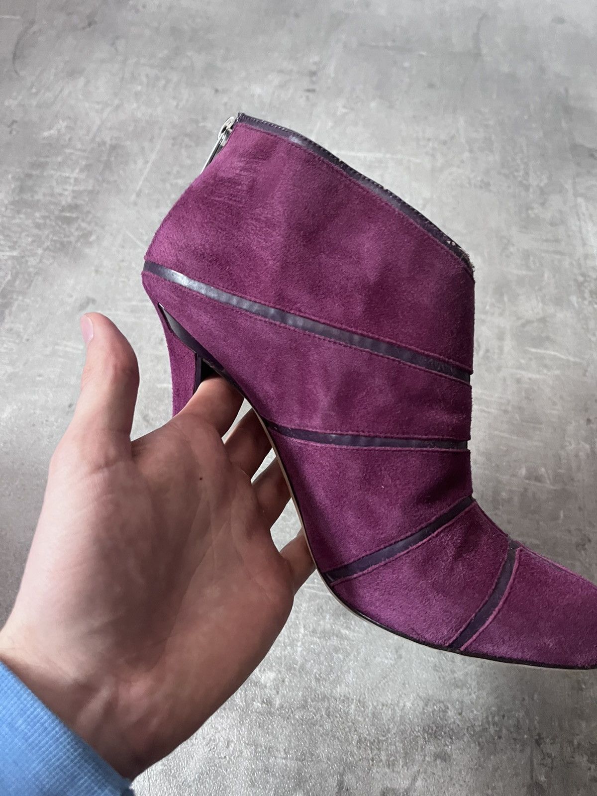 Dior Christian Dior ankle heels purple leather suede Size US 9.5 / IT 39.5 - 13 Thumbnail
