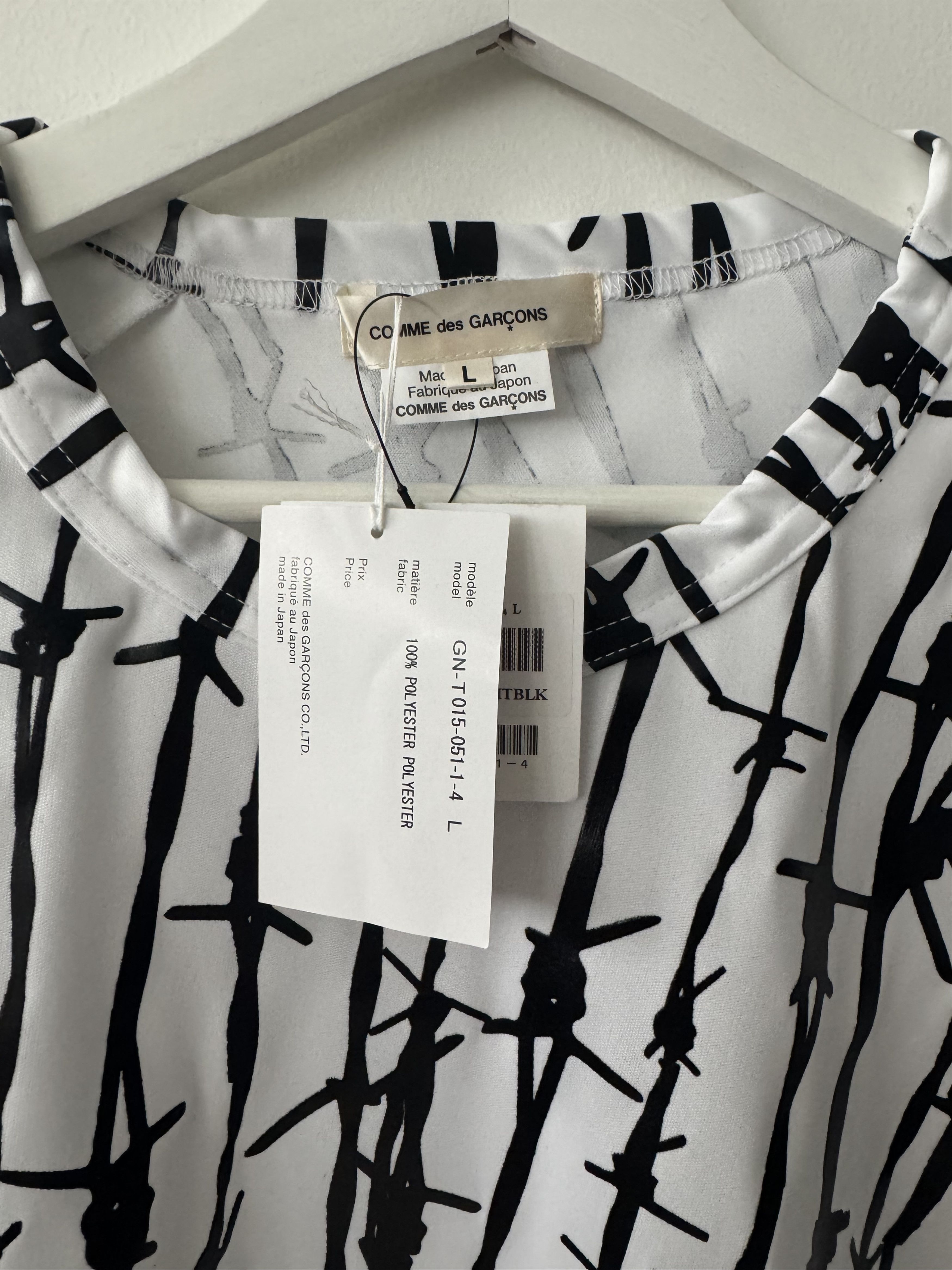 Comme des Garcons Comme des Garçons Barbed Wire Print Tee 2024 Size US L / EU 52-54 / 3 - 2 Thumbnail
