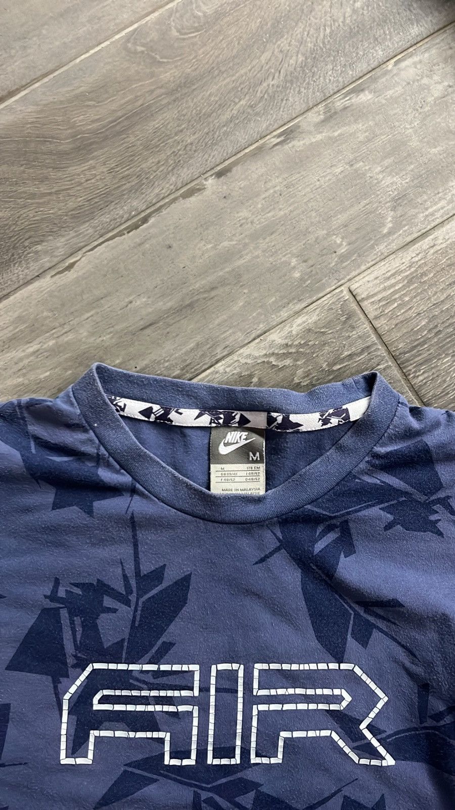 Nike × Vintage Vintage Nike Air Camo blue tee Size US M / EU 48-50 / 2 - 6 Thumbnail