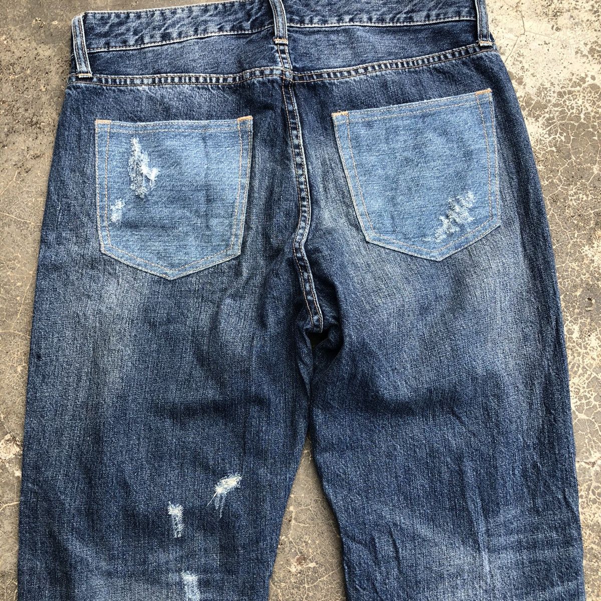 Global Work Vintage Global Work Jeans Faded Patchwork Denim Pants Size US 32 / EU 48 - 7 Thumbnail