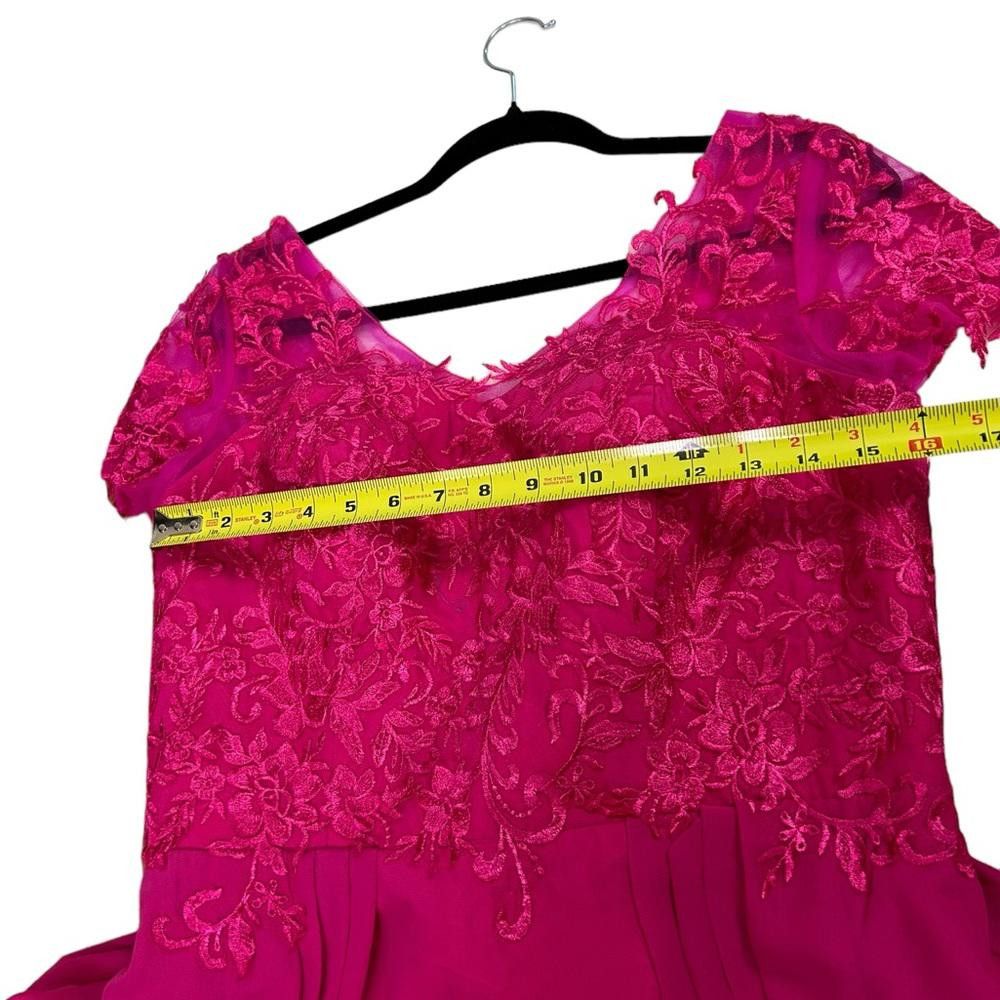 Designer Pink Lace Rhinestone Mother of The Bride Dress Medium Size M / US 6-8 / IT 42-44 - 7 Thumbnail