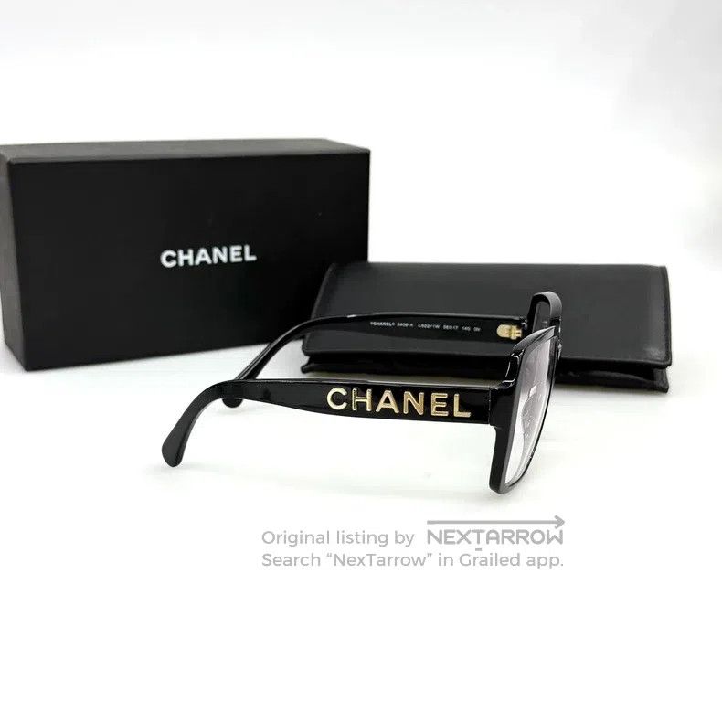Chanel Chanel Black and gold letters, flat glasses Size ONE SIZE - 2 Thumbnail