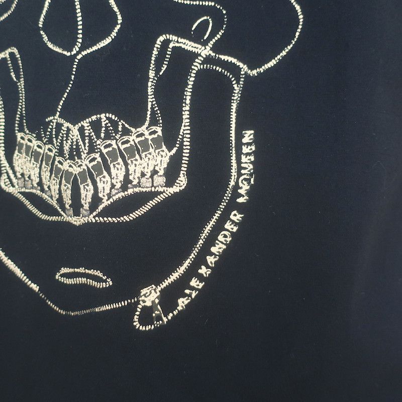 Alexander McQueen Alexander McQueen Skull-Embroidered T-Shirt Black XL NEW Size US XL / EU 56 / 4 - 3 Thumbnail