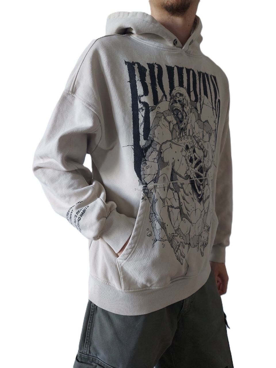 Other Bad Habits Beige Cotton Hoodie Fatal System Error Size M Size US M / EU 48-50 / 2 - 2 Thumbnail