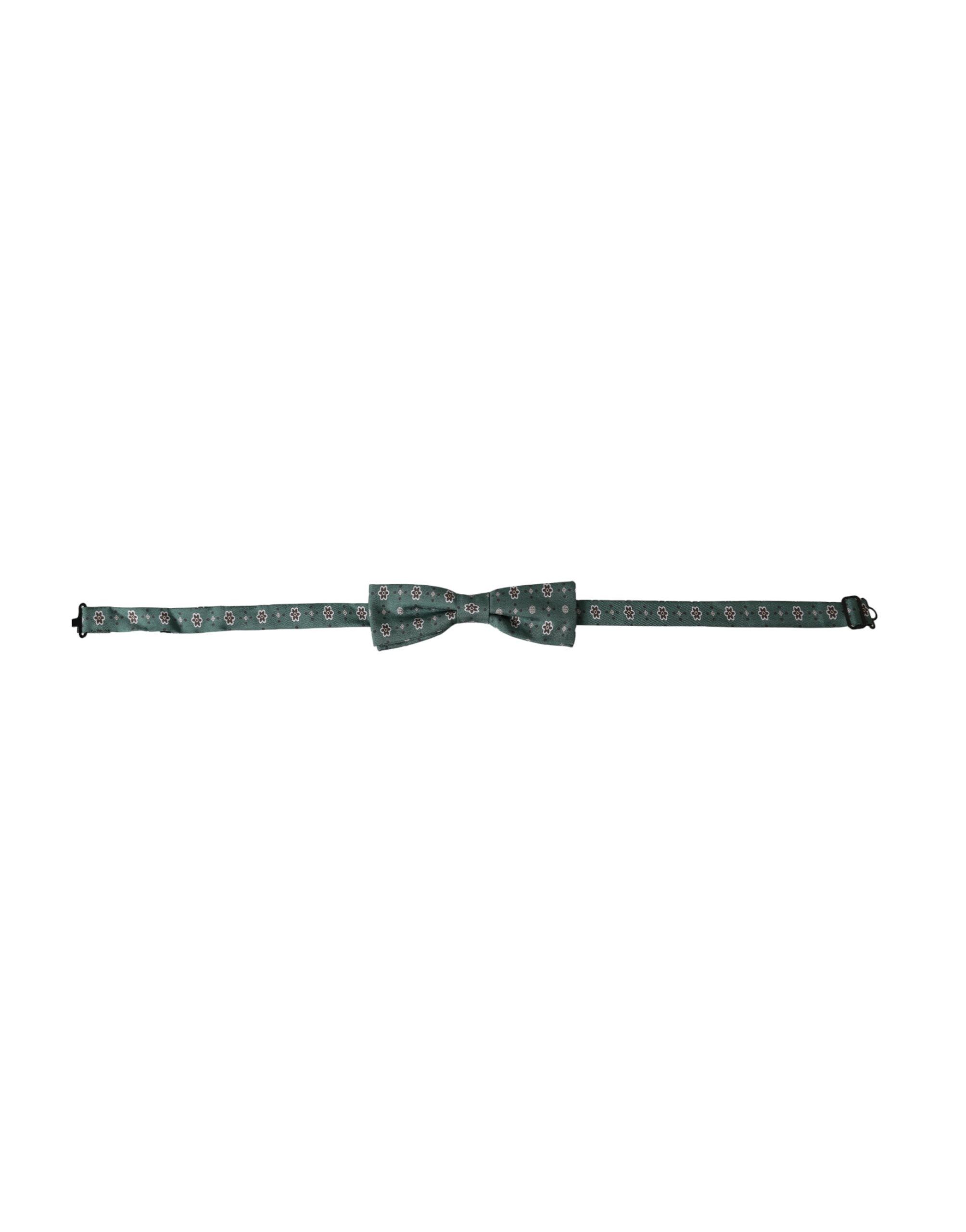 Dolce & Gabbana Mint Green Floral Adjustable Neck Men Bow Men's Tie Size ONE SIZE - 1 Thumbnail